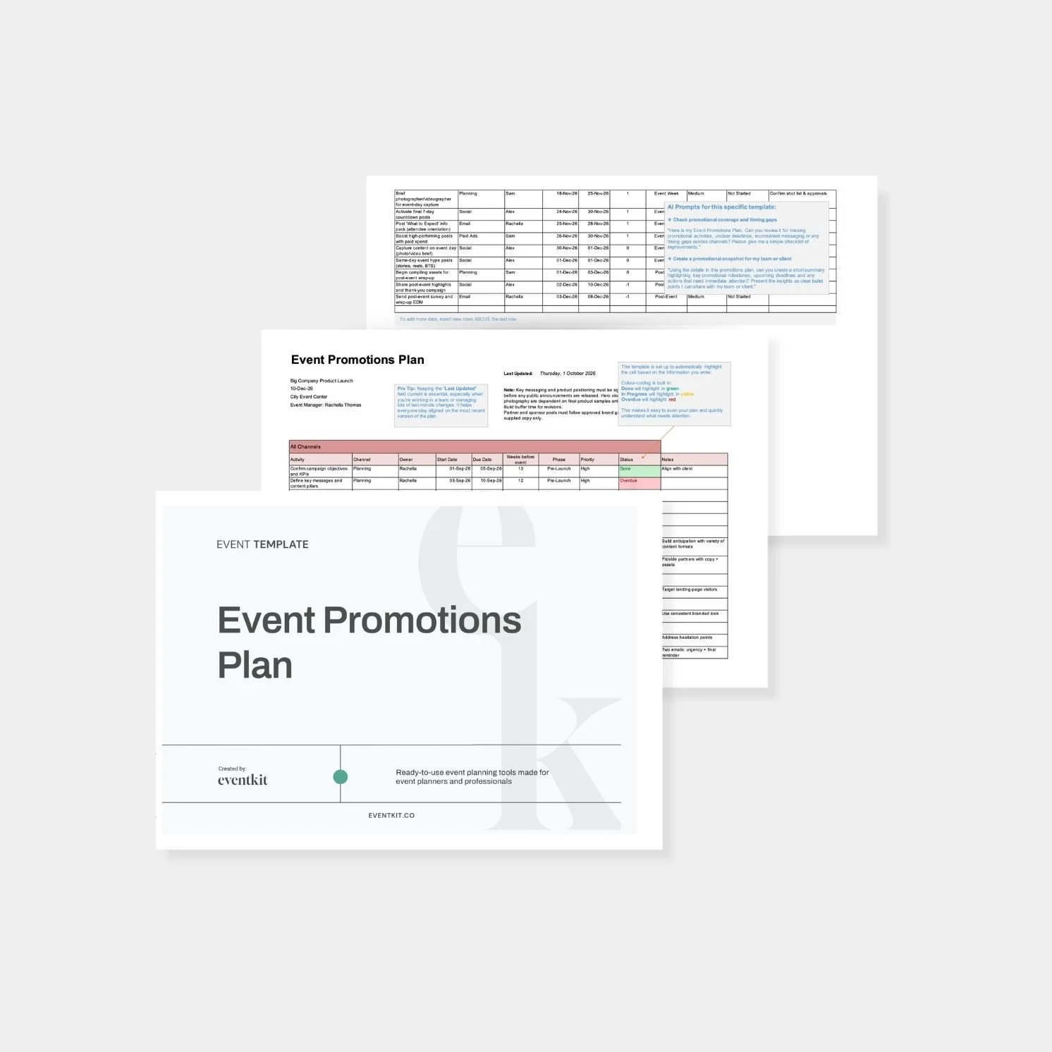 Event Promotions Plan Template