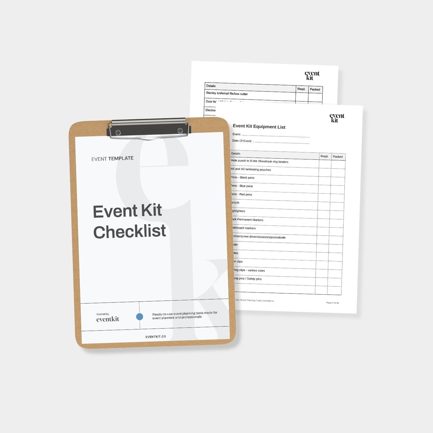 Event Kit Checklist Template