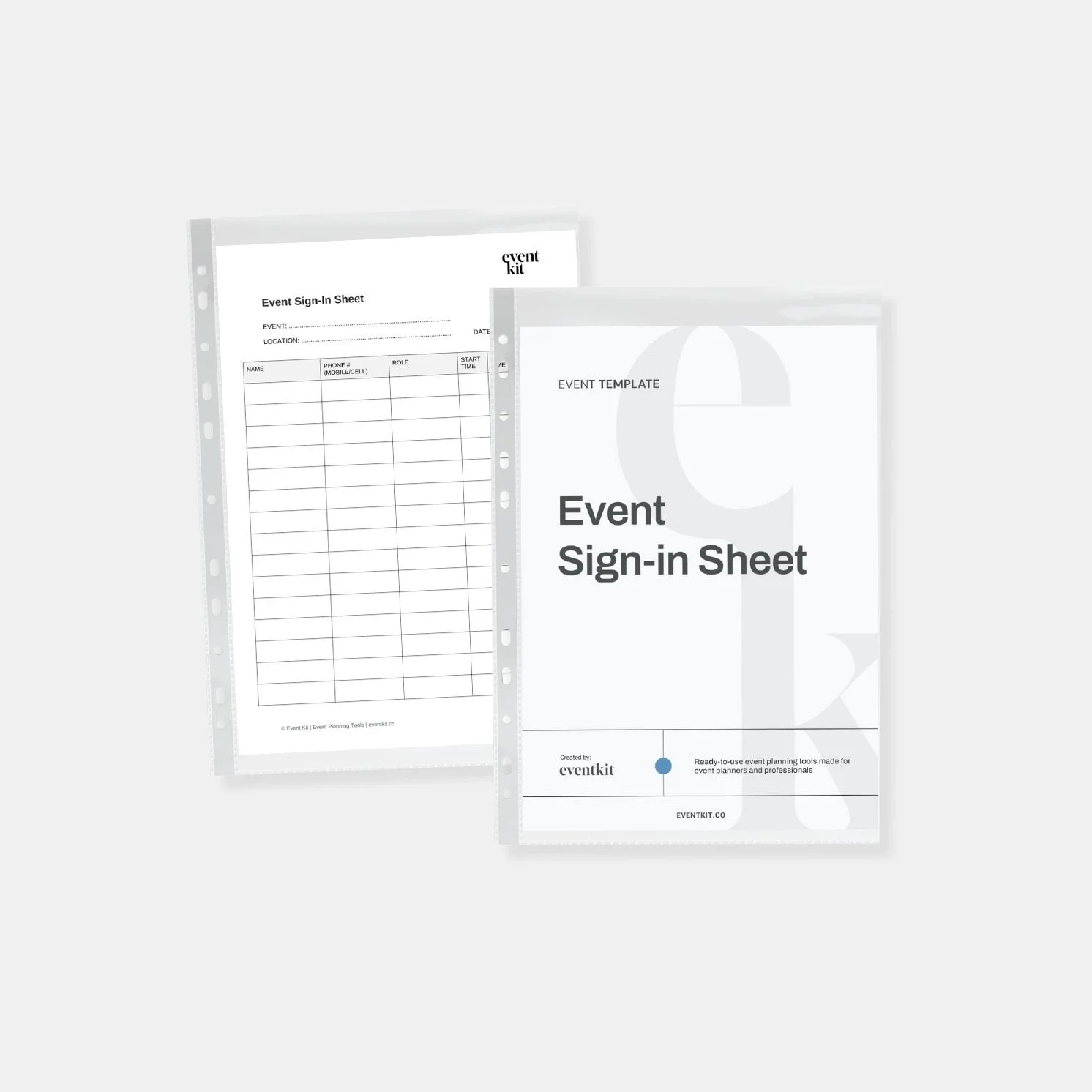 Event Sign In Sheet Template