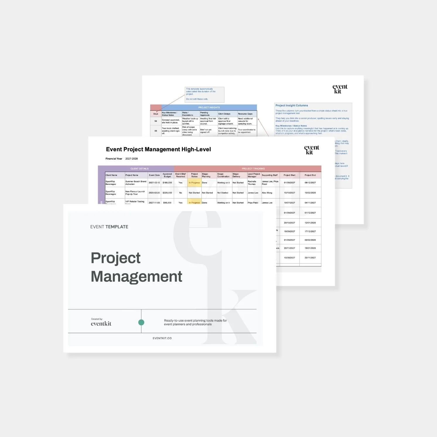 Event Business Project Management Template