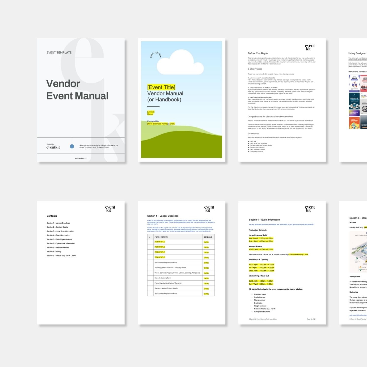 Vendor Event Manual Template