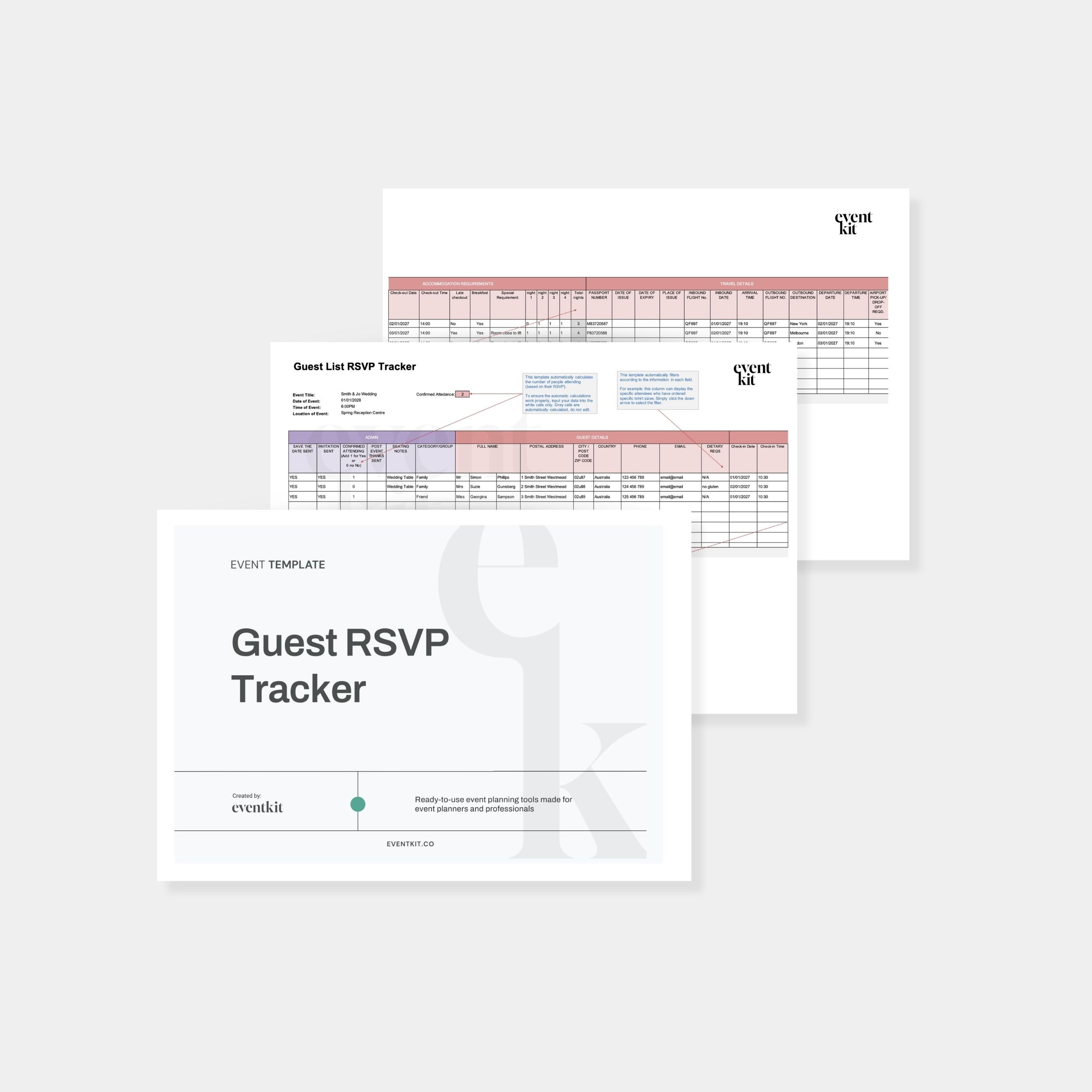 Guest RSVP Tracker Template