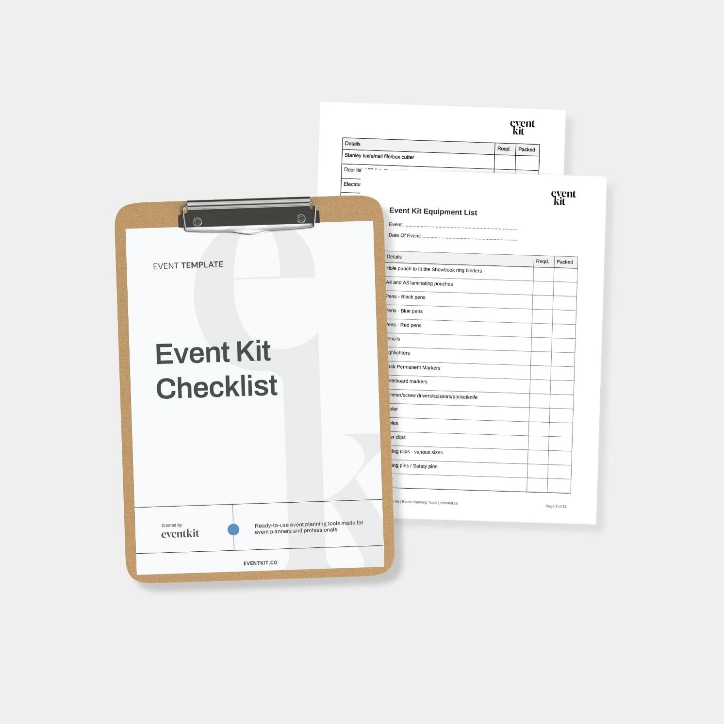 Event Kit Checklist Template