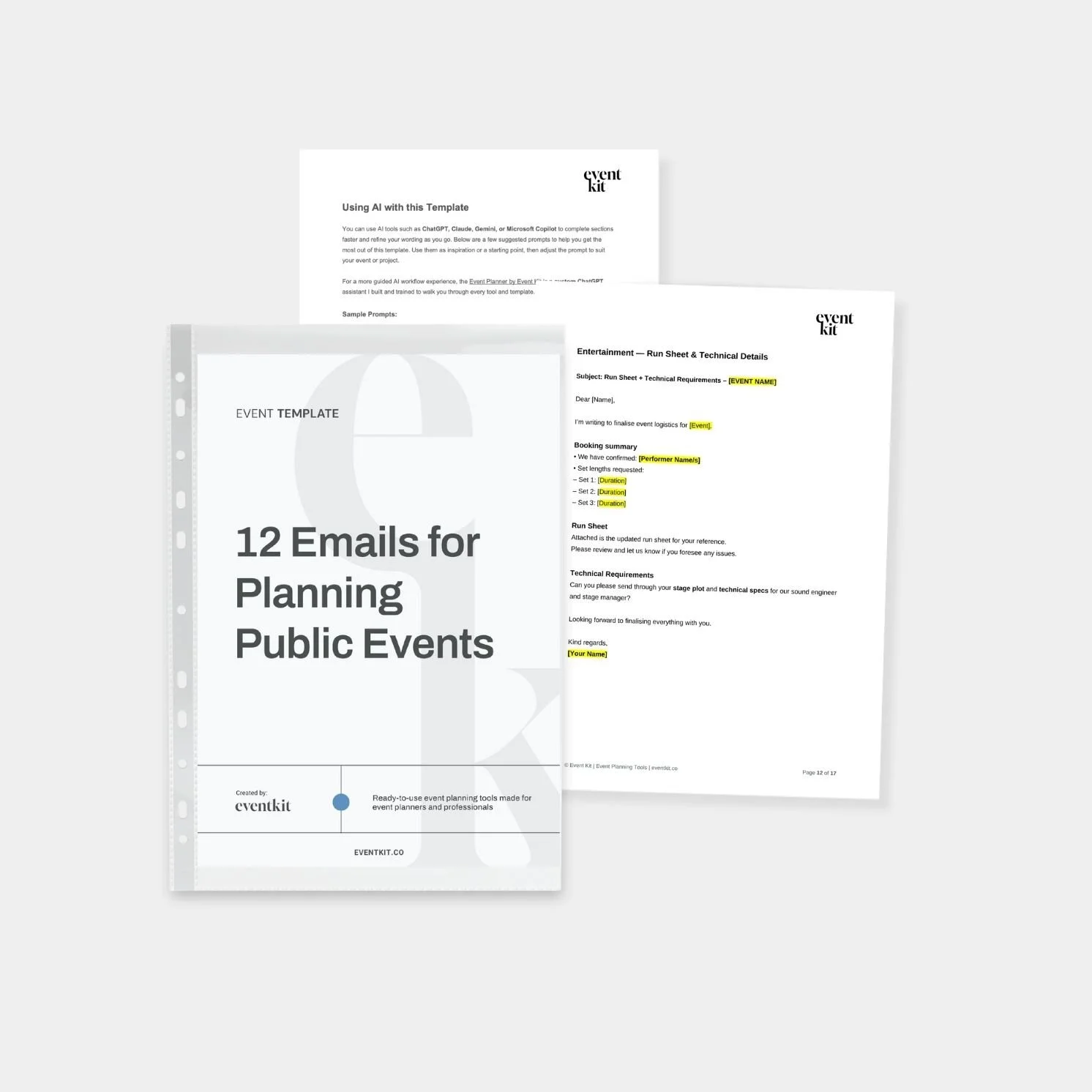 Event Planning Emails Templates