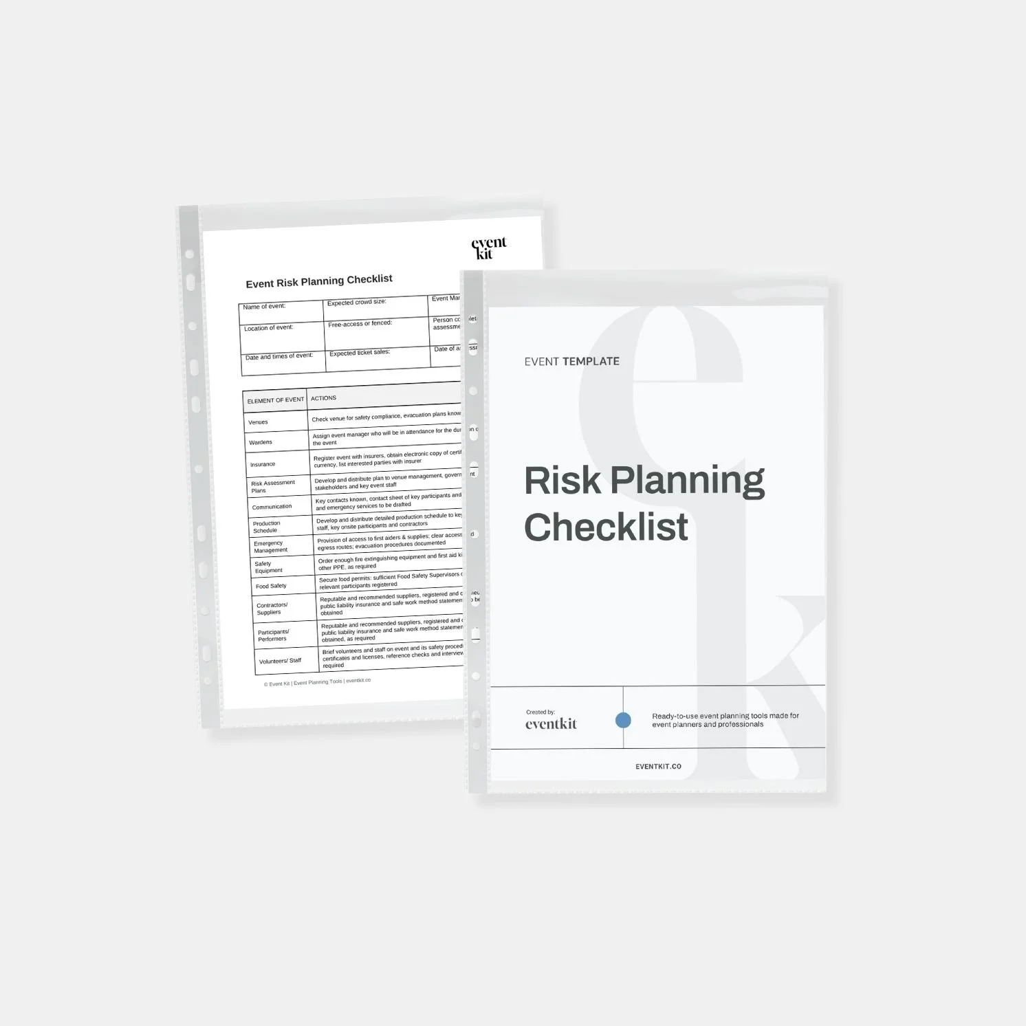 Event Risk Planning Checklist Template