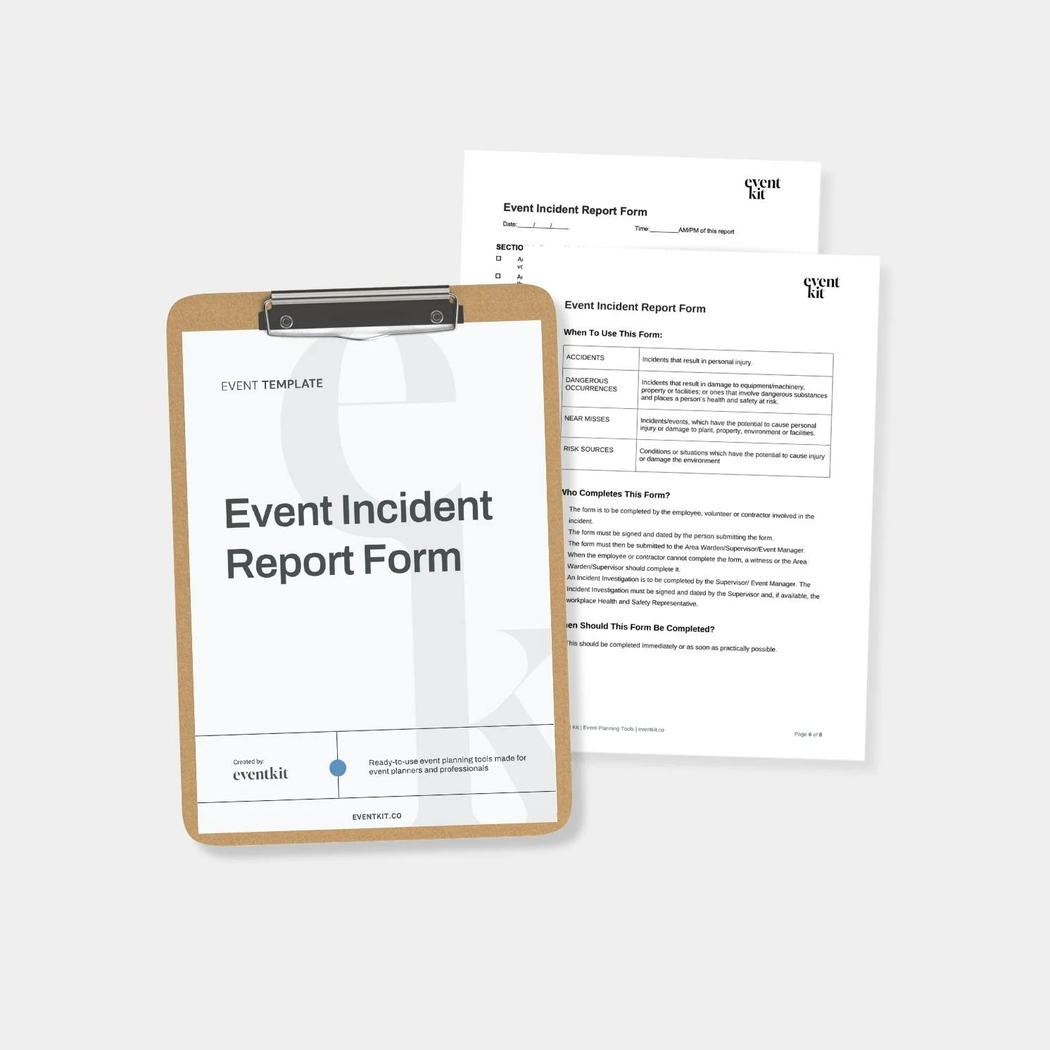 Event Incident Report Form Template