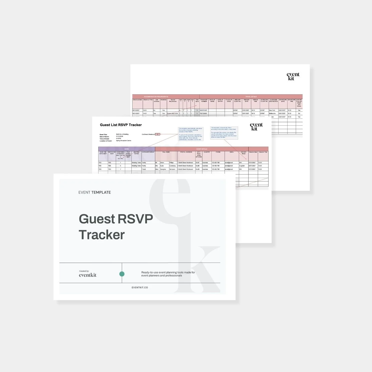 Guest RSVP Tracker Template