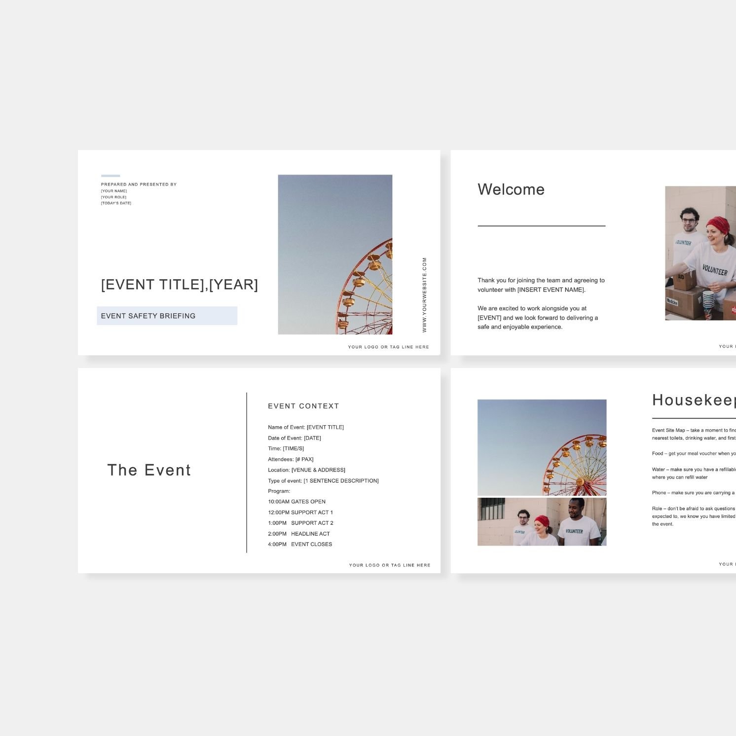 Event Volunteer Safety Briefing Presentation Deck Template