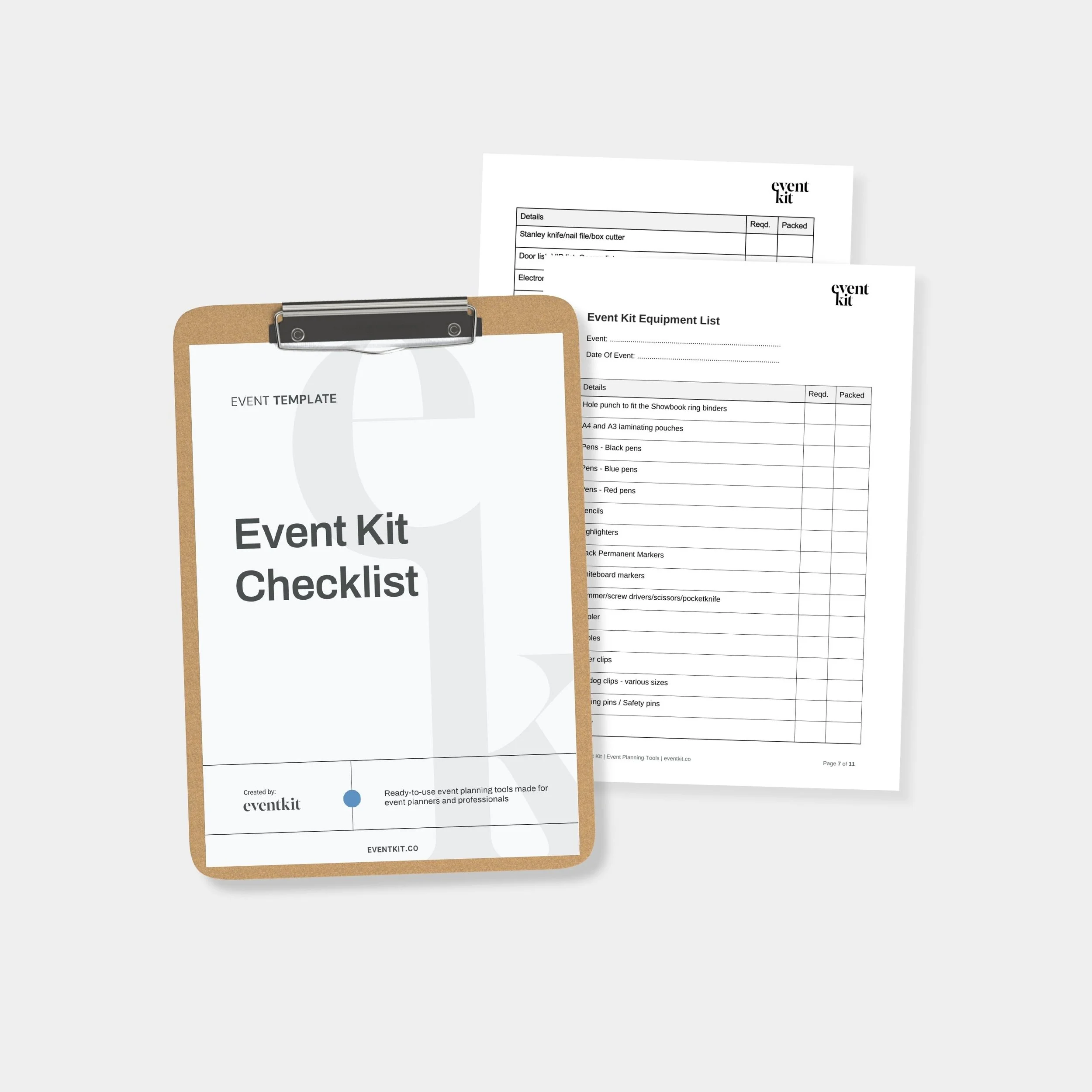Event Kit Checklist Template