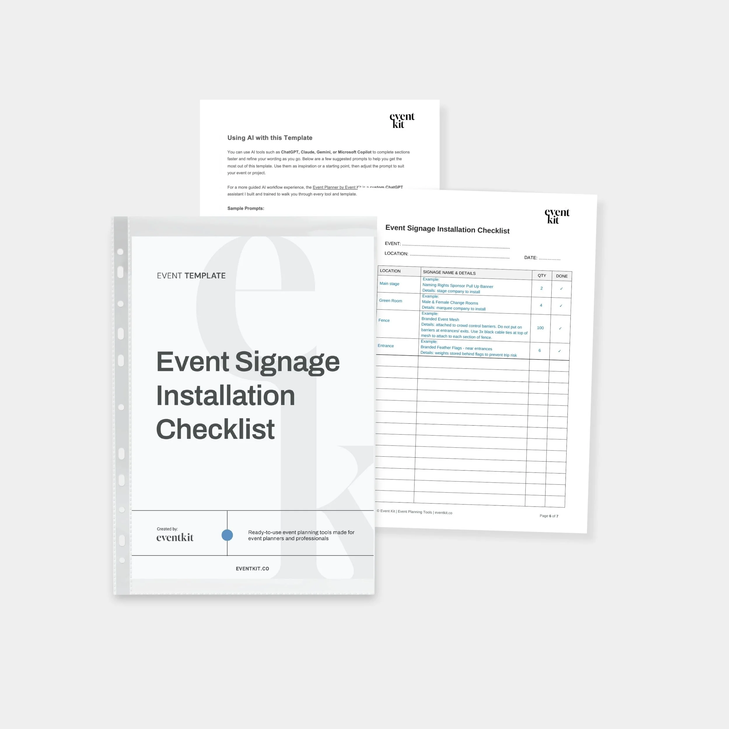Event Signage Installation Checklist Template