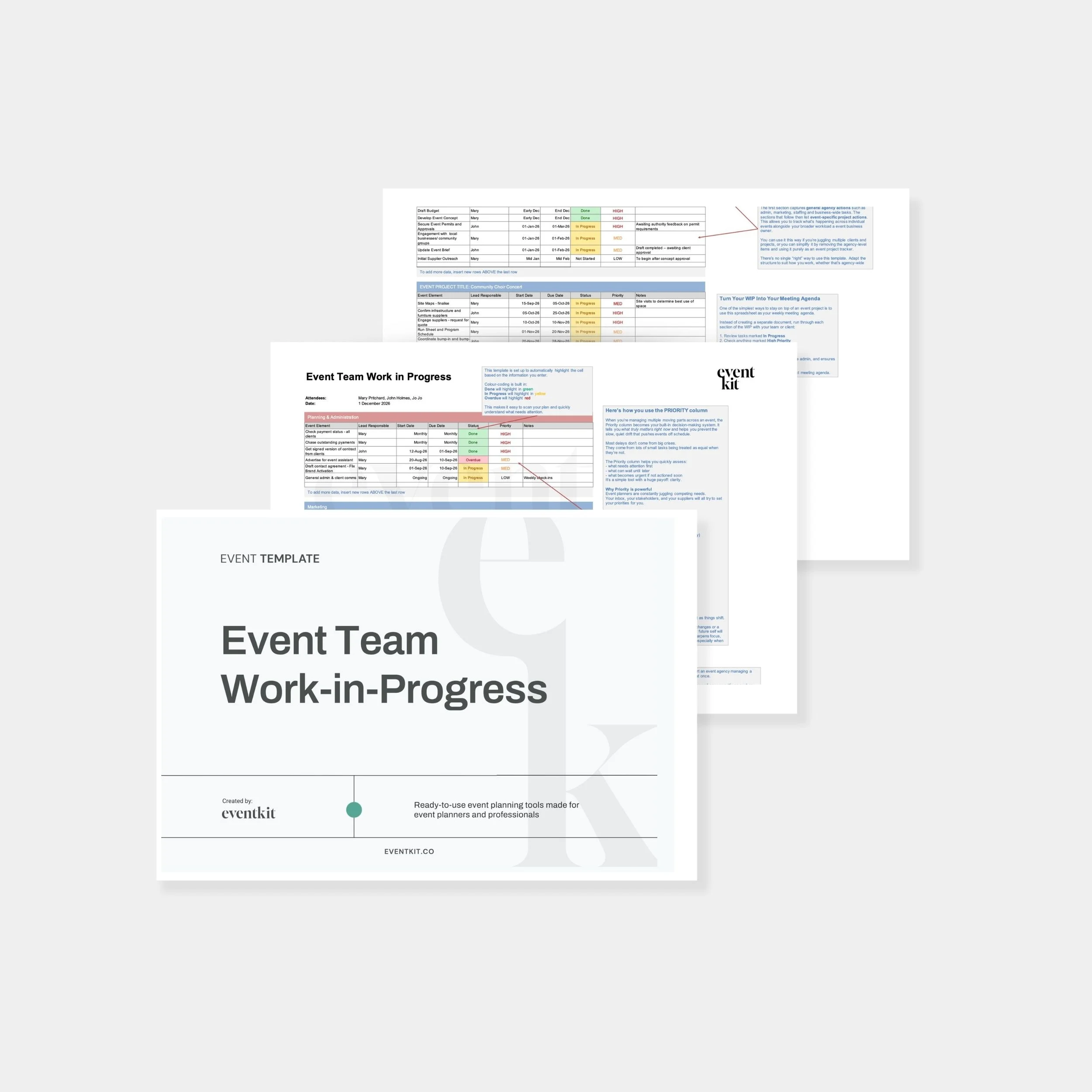 Event Team Work in Progress Template