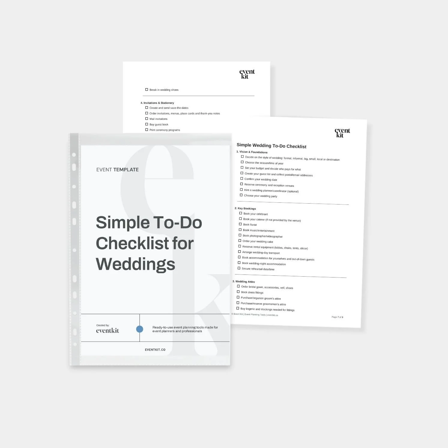 Simple to-do Checklist for Weddings Template