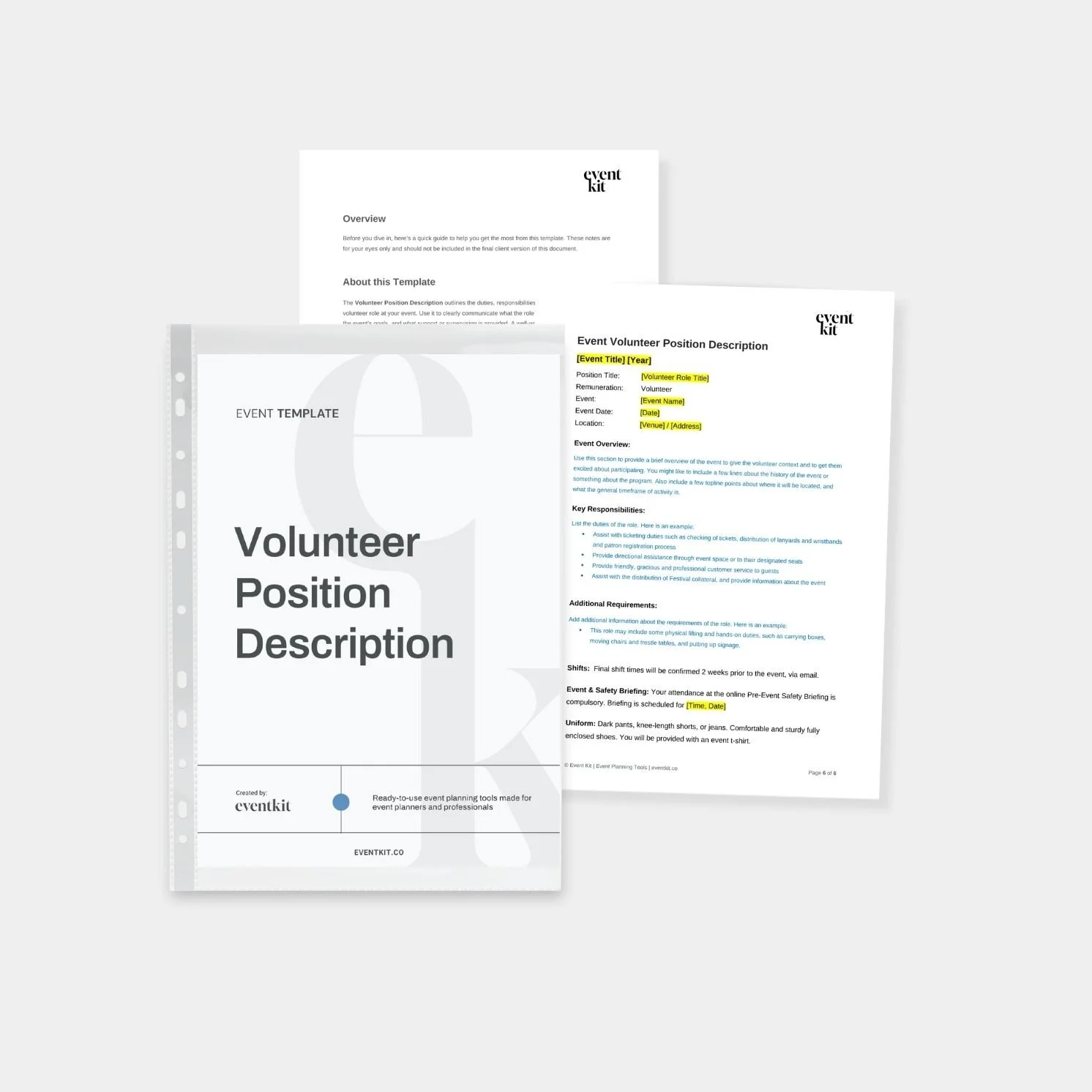 Event Volunteer Position Description Template