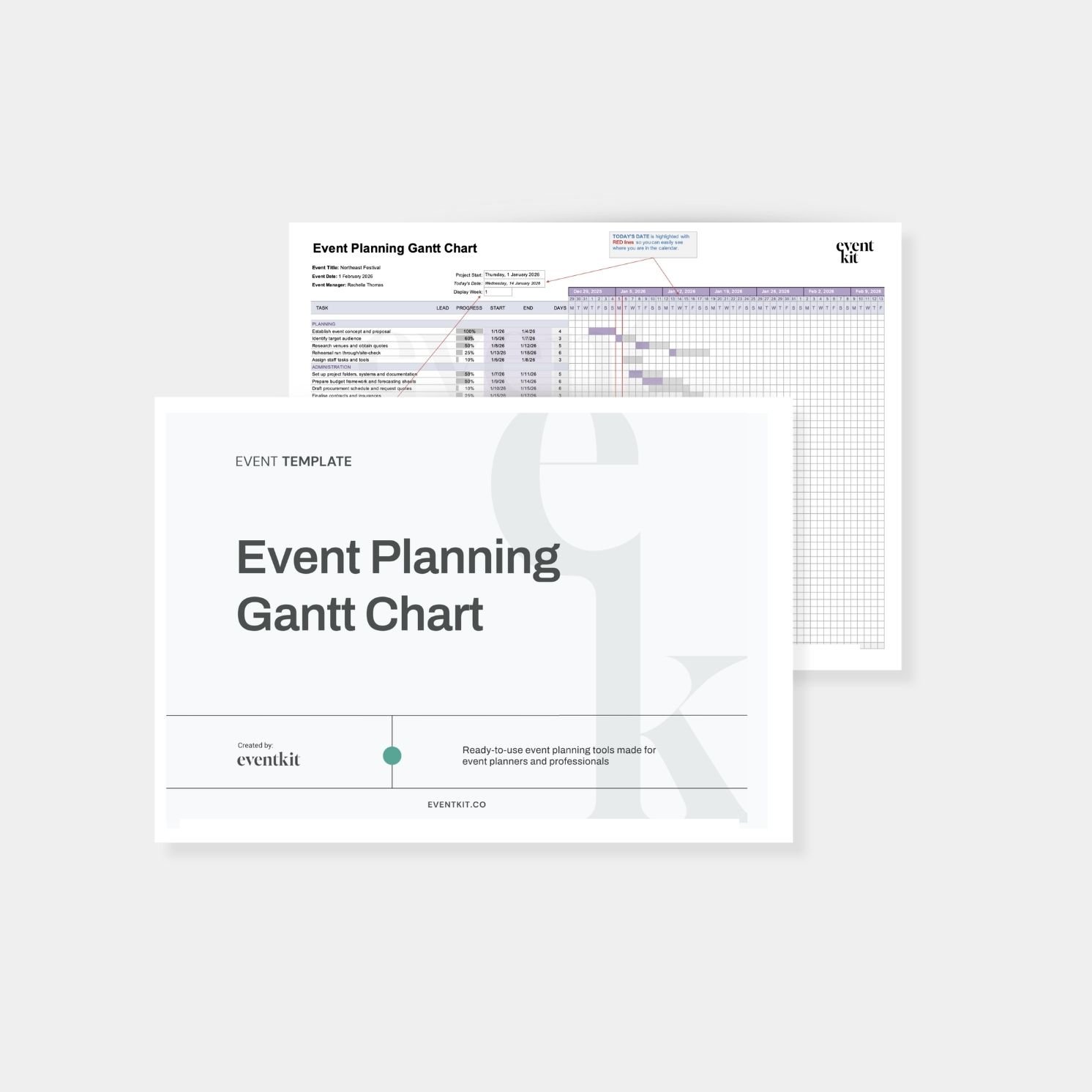 Event Planning Gantt Chart