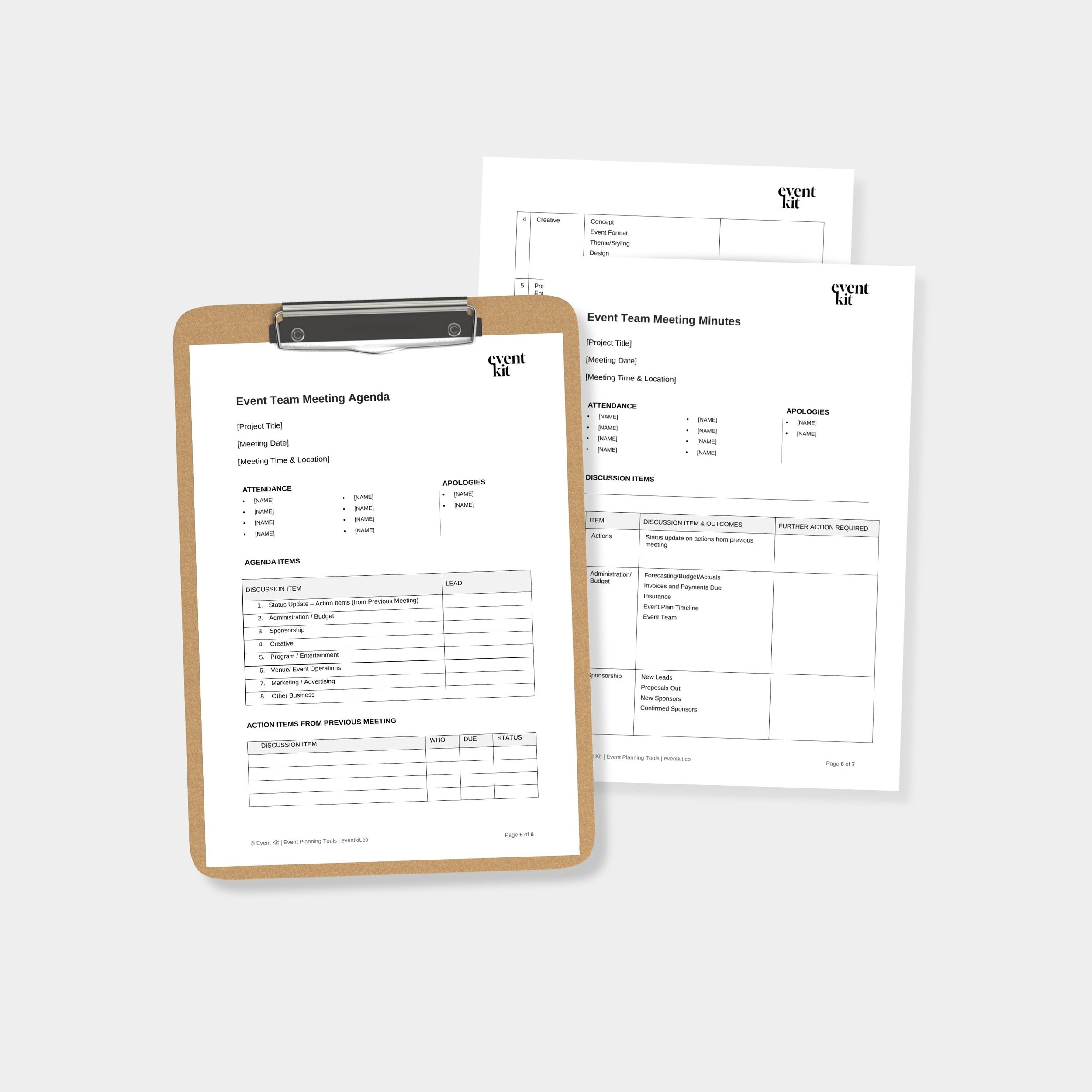 Event Team Meeting Agenda Template