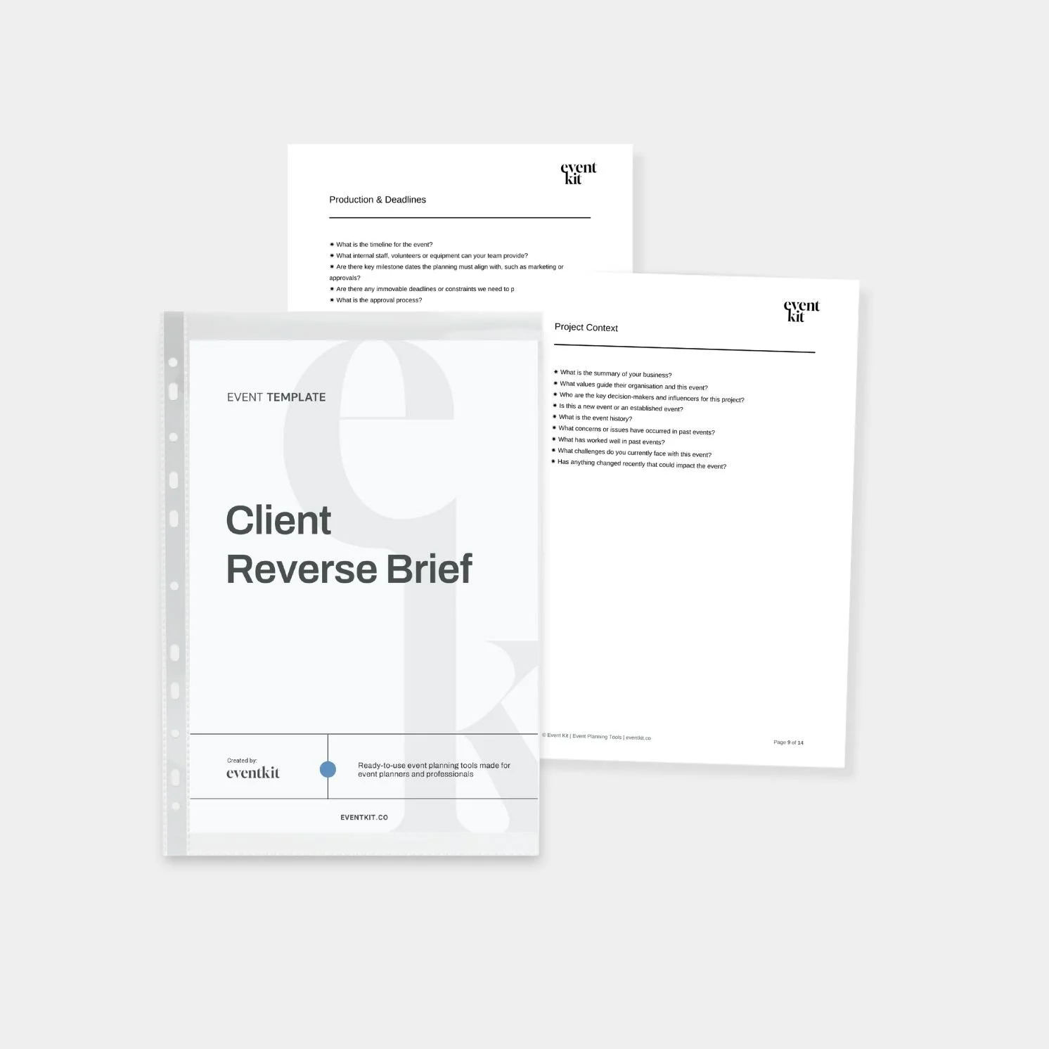 Event Client Reverse Brief Template