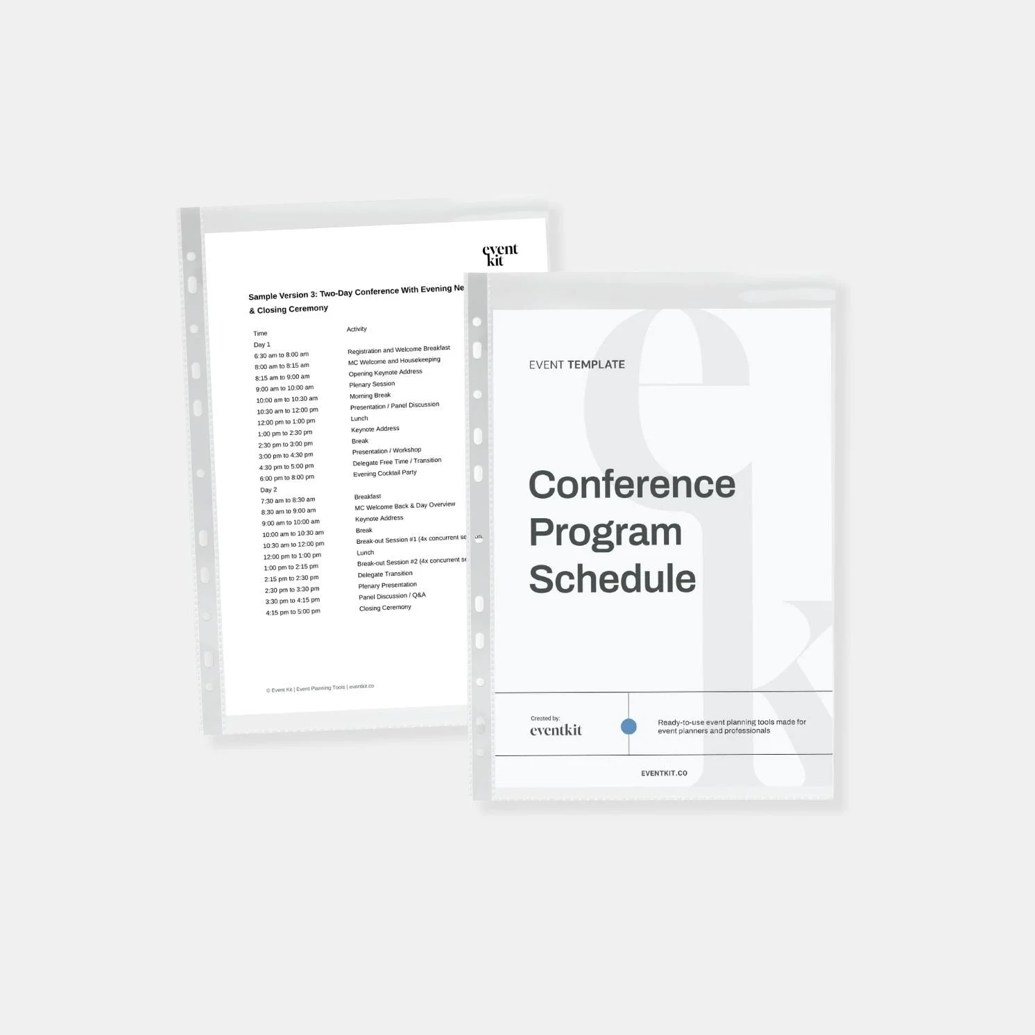 Conference Program Schedule Template