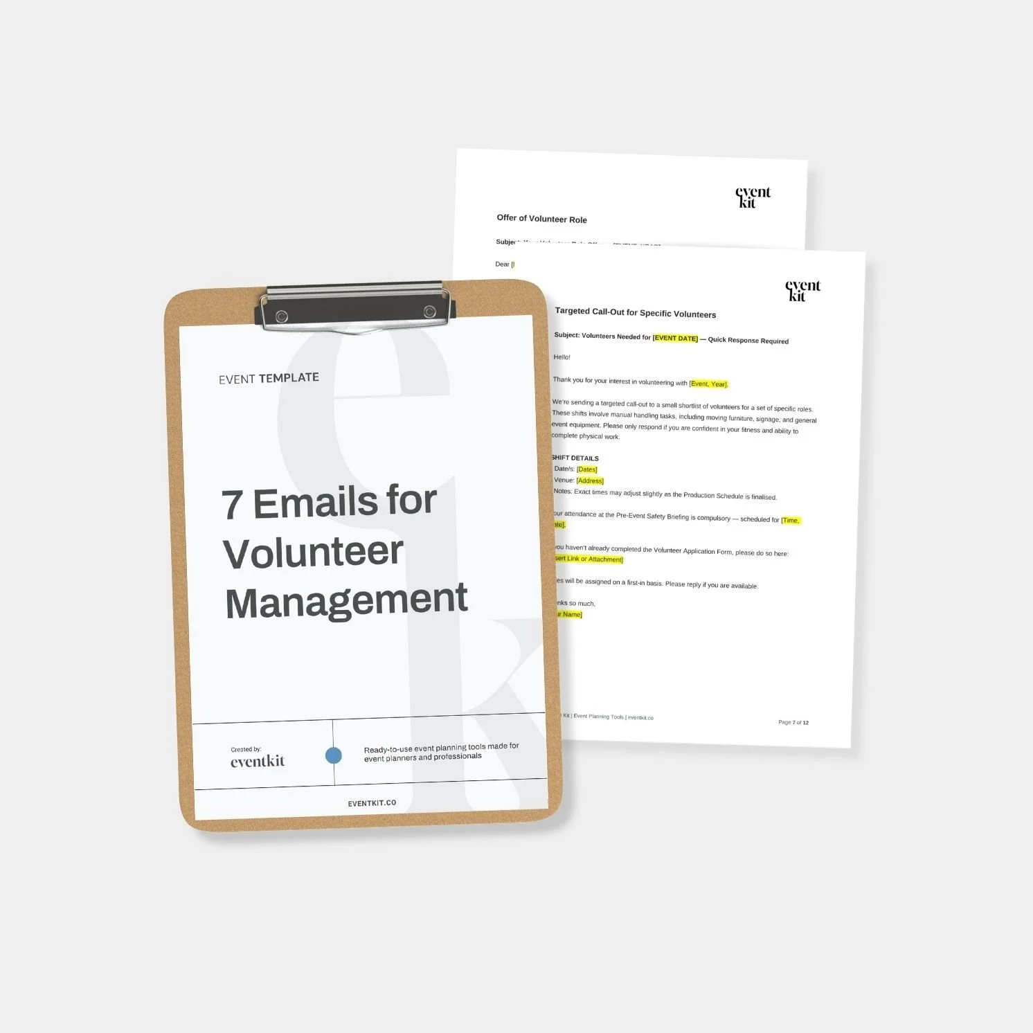 Emails for Event Volunteer Management