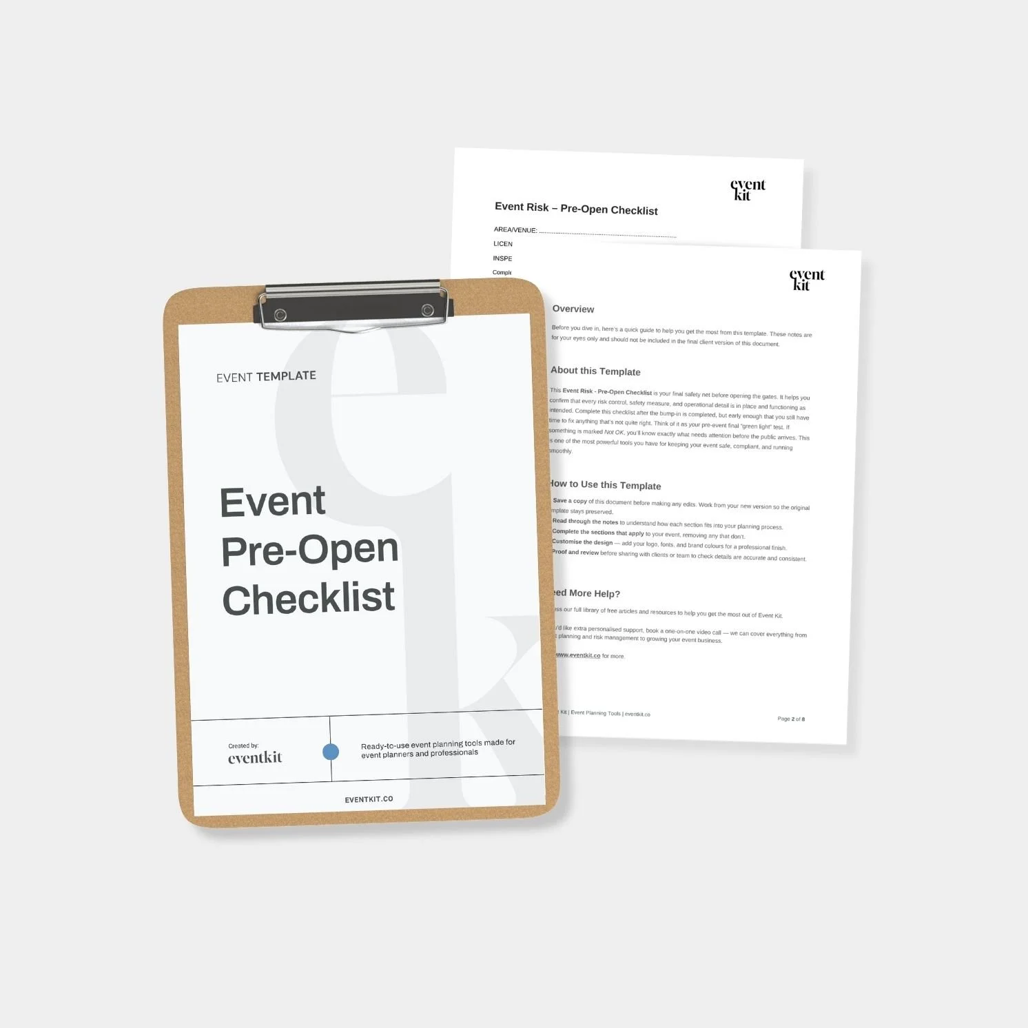 Event Pre-Open Safety Checklist Template