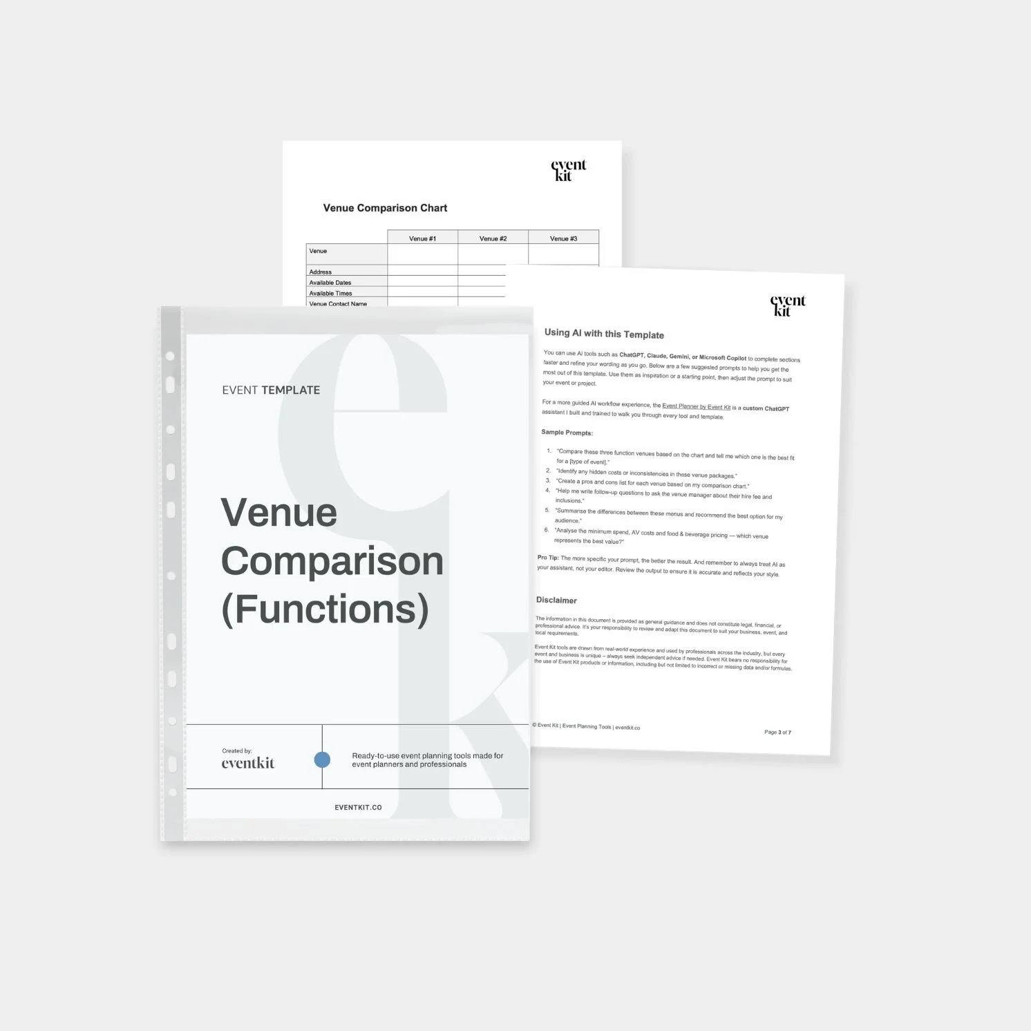 Event Venue Comparison Chart Template