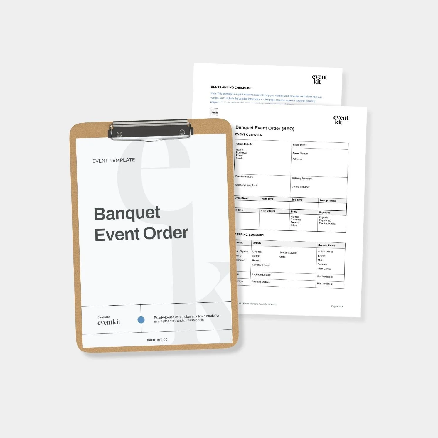 Banquet Event Order Template