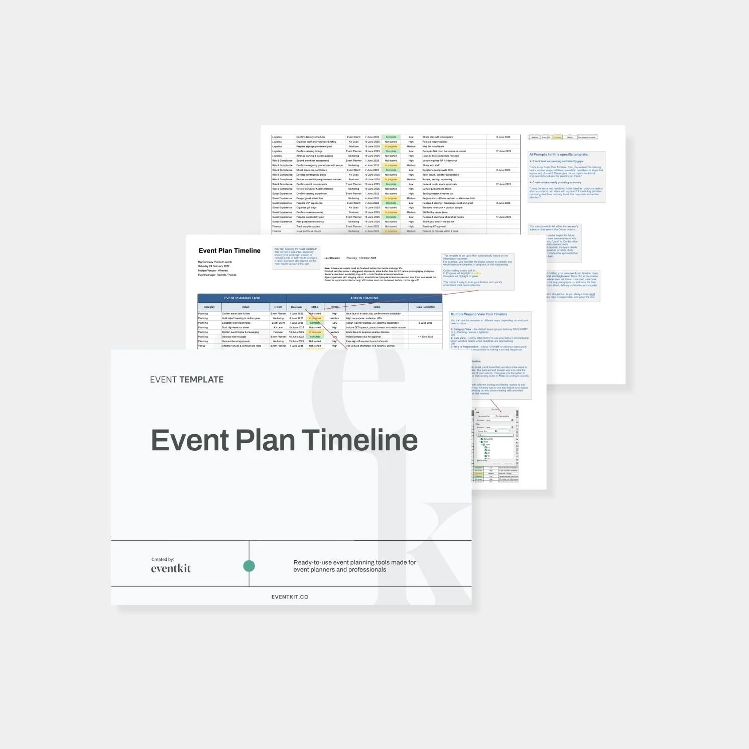 Event Plan Timeline Template