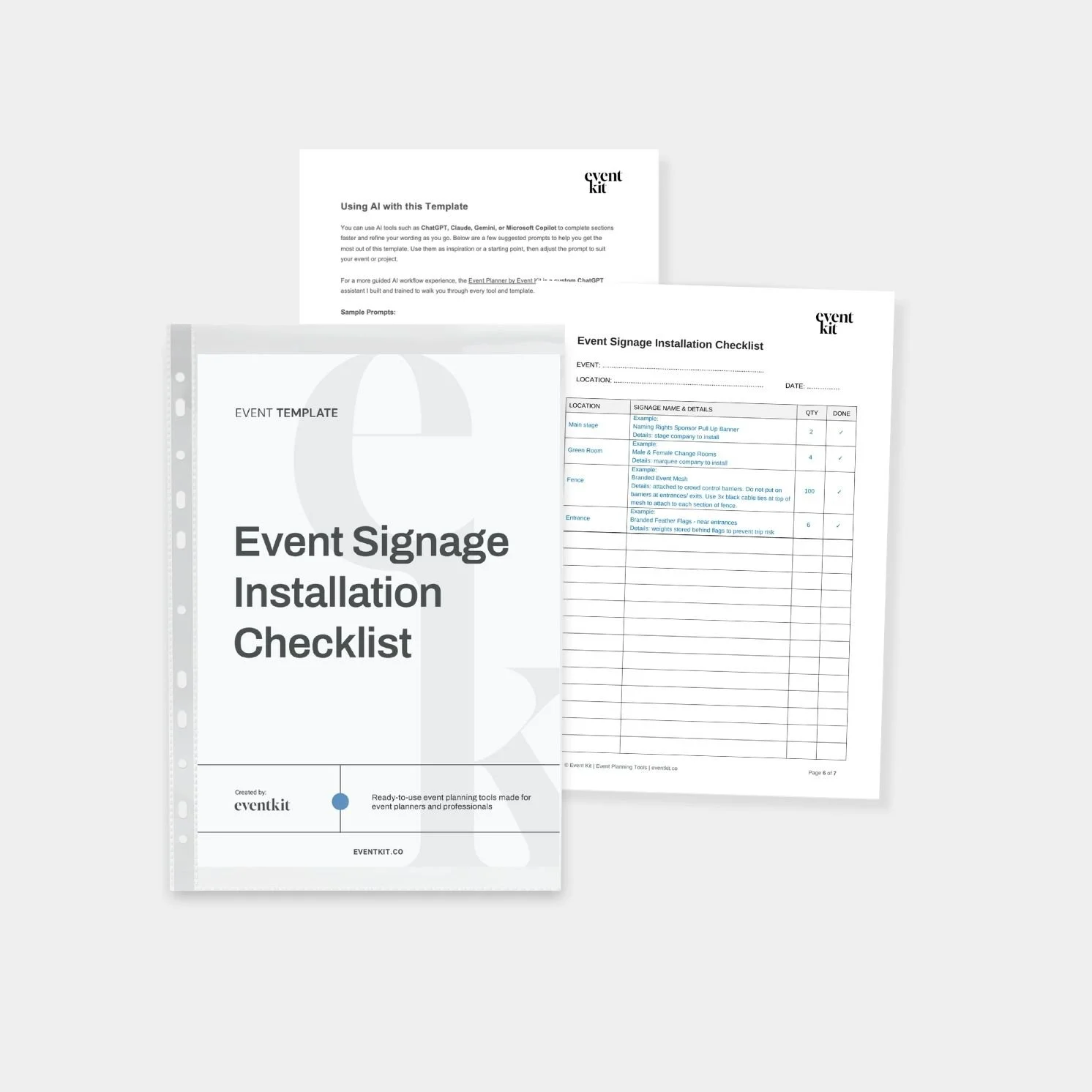 Event Signage Installation Checklist Template