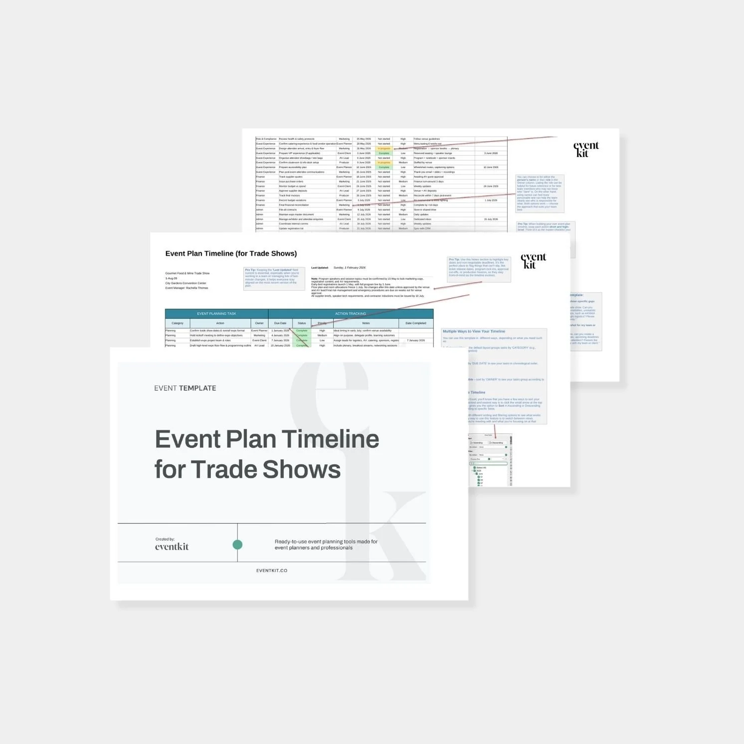 Event Plan for Trade Shows Template