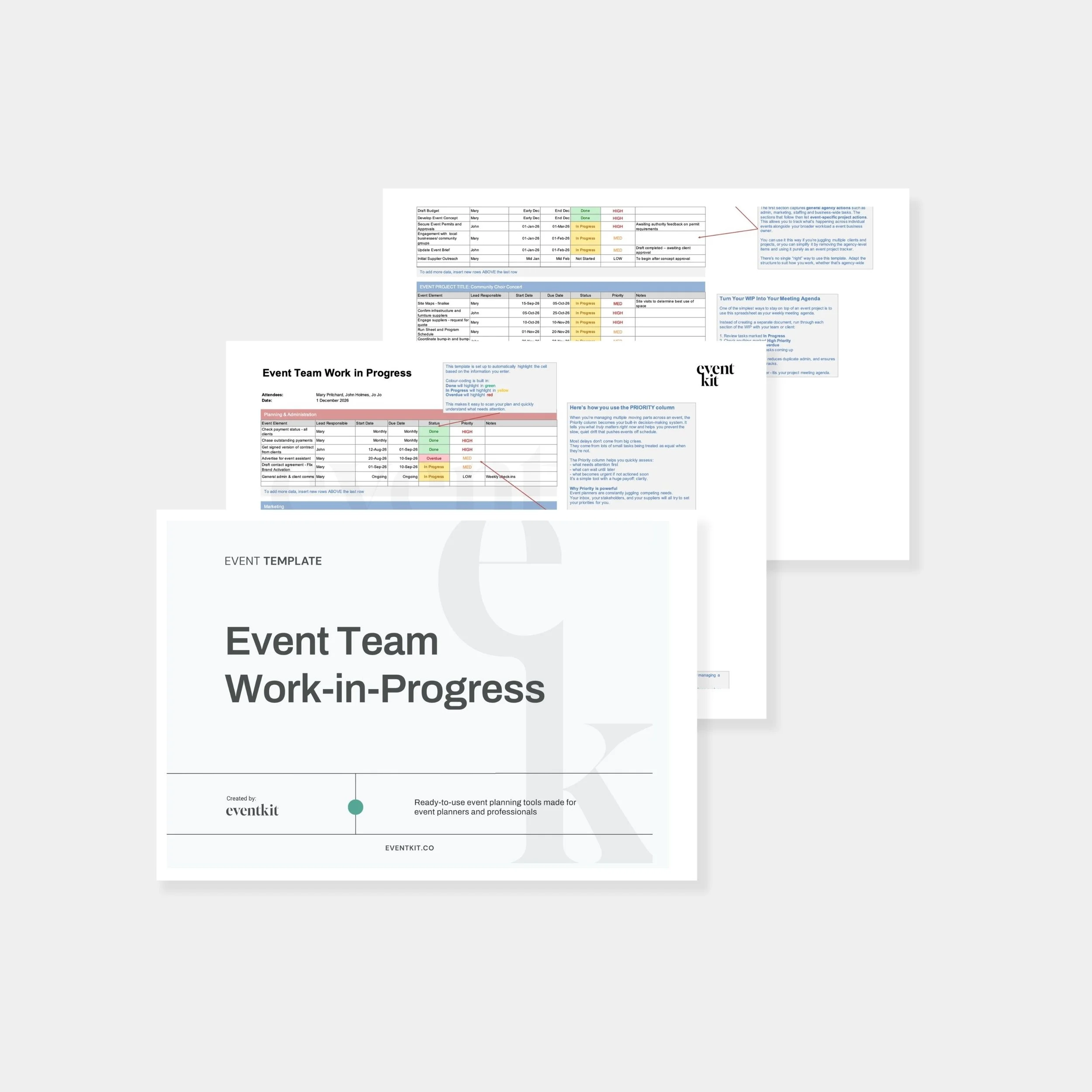 Event Team Work in Progress Template