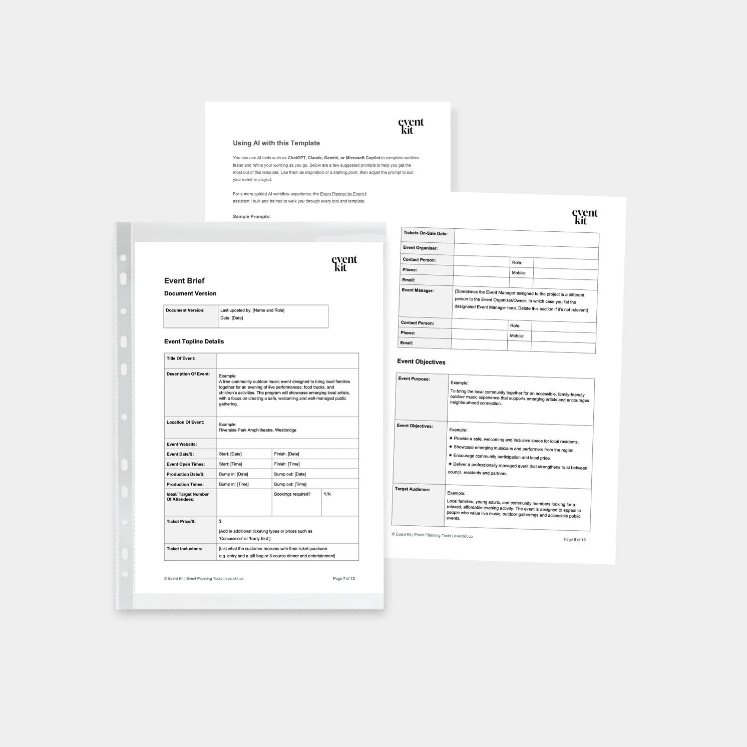Event Brief Template