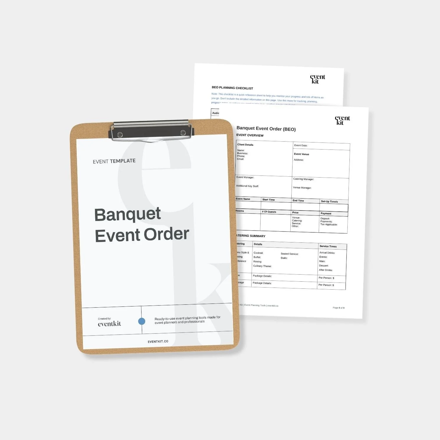 Banquet Event Order Template