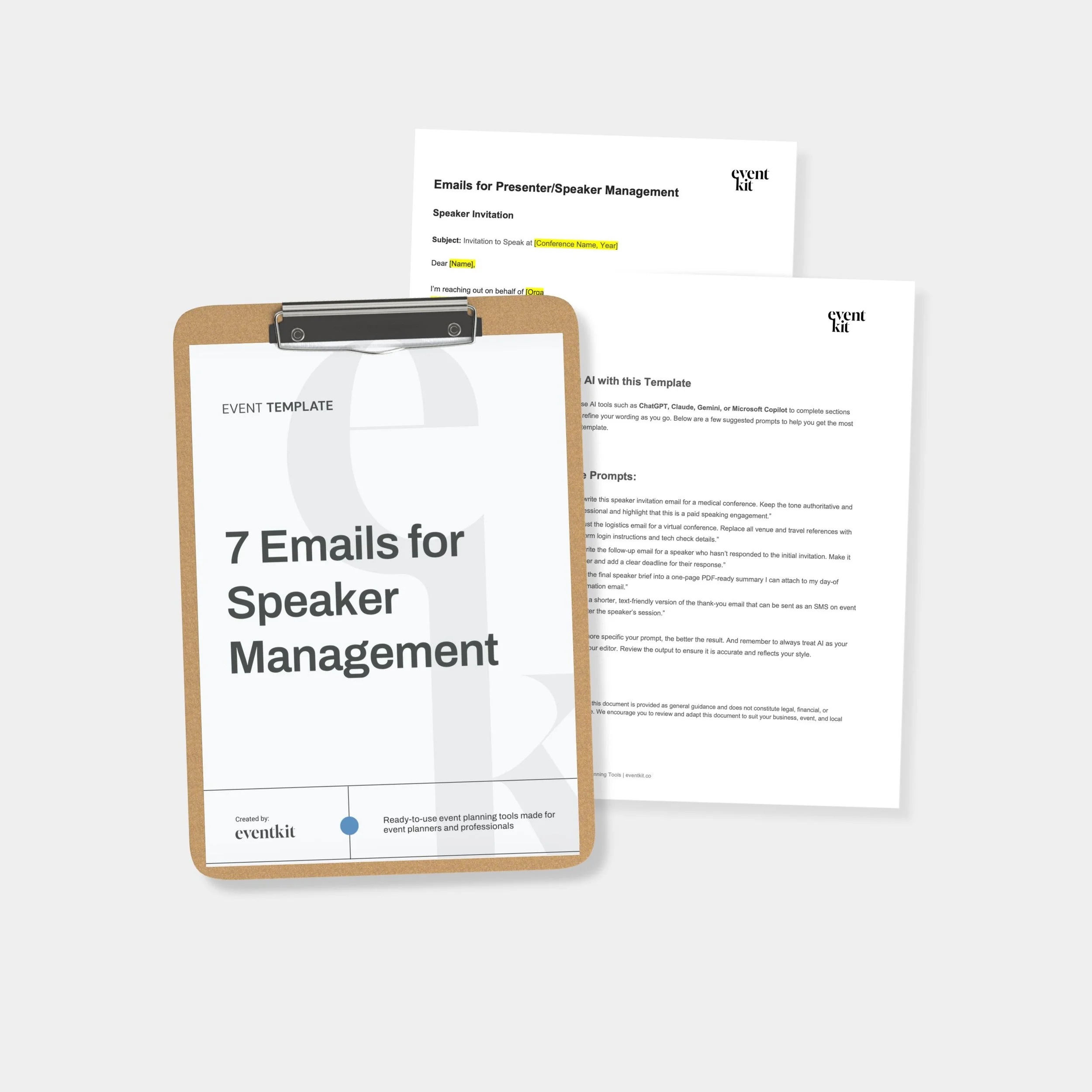 PRe-Wrtten Emails for Conference Speaker Management