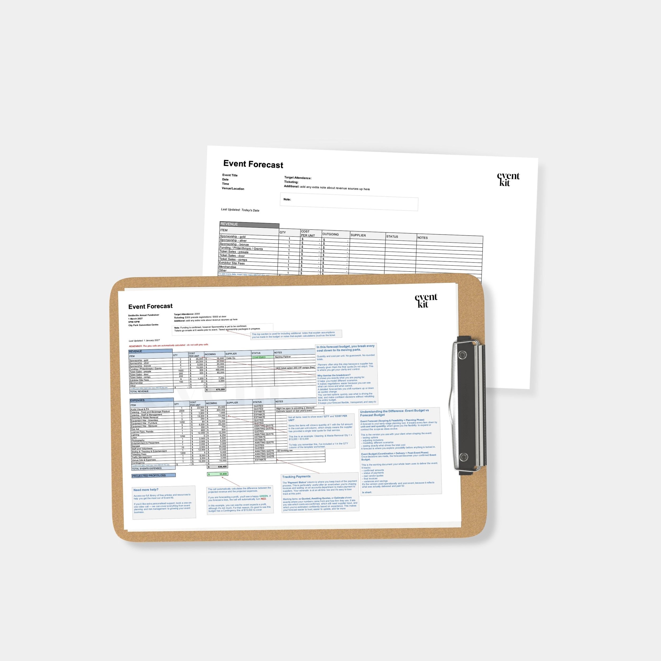 Event Budgets Template