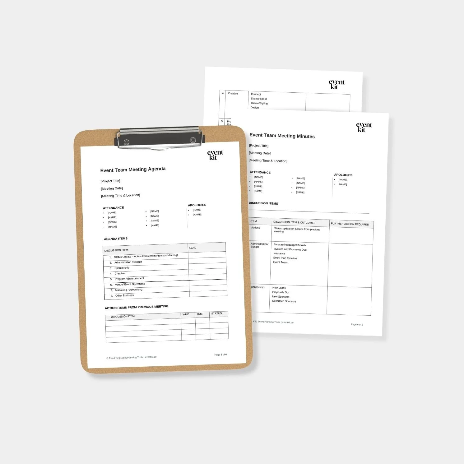 Event Team Meeting Agenda Template