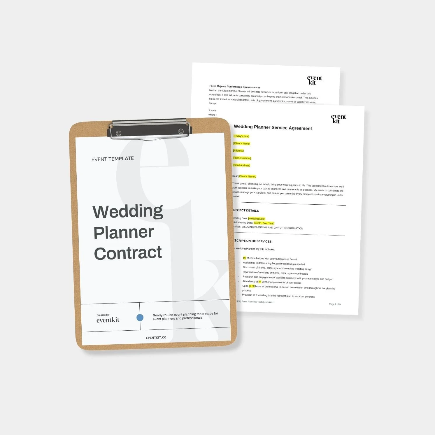 Wedding Planner Contract Template