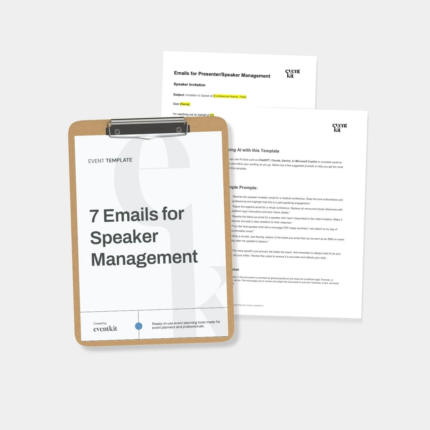 Emails for Conference Speaker Management Template
