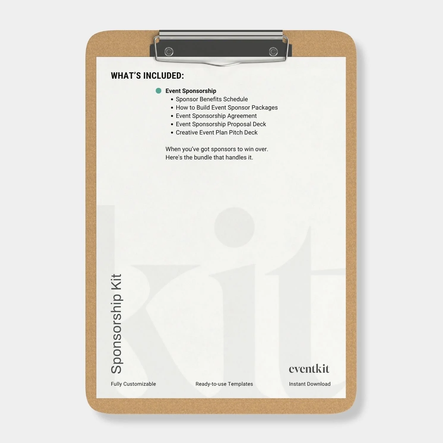 Event Sponsorship Kit Contents