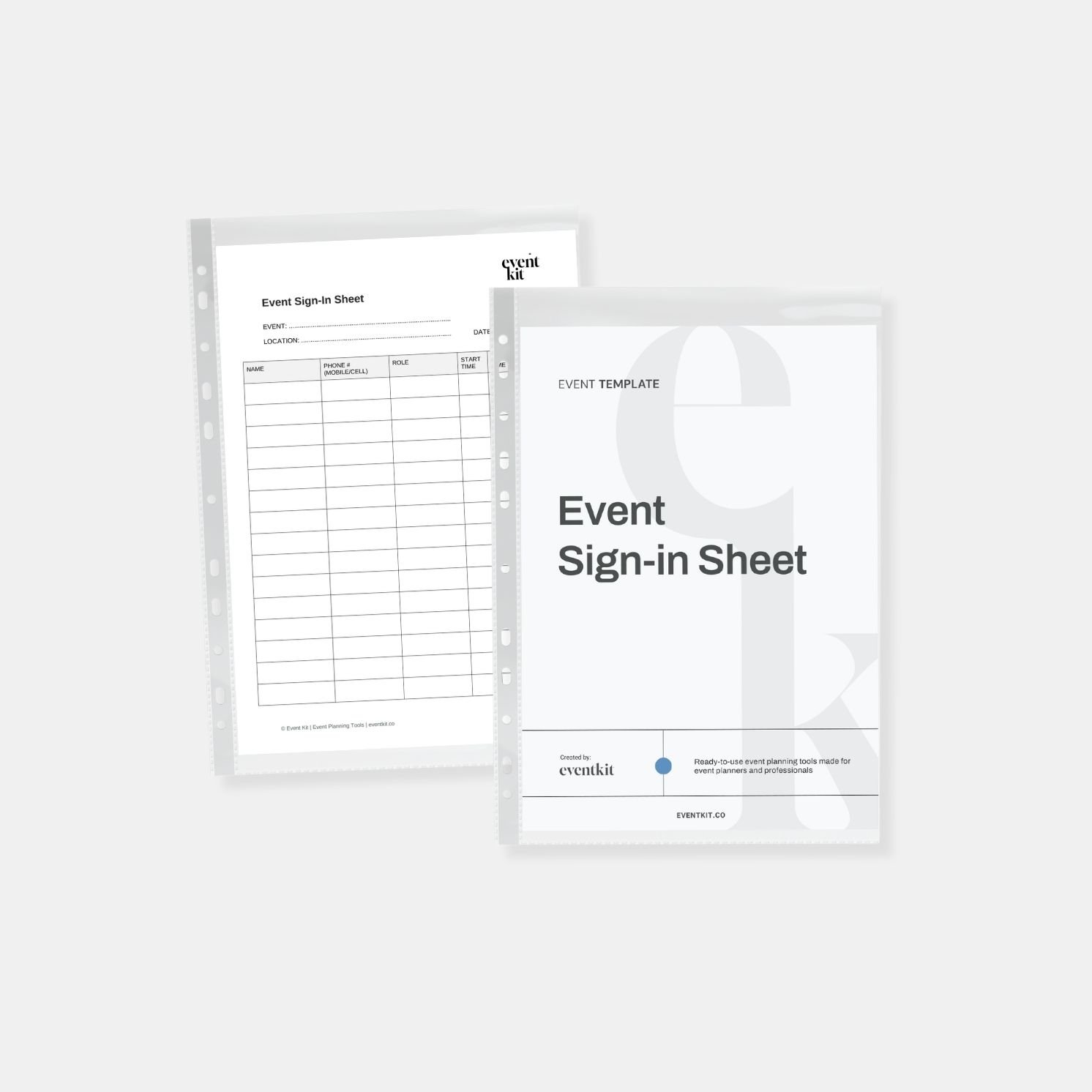 Event Sign In Sheet Template