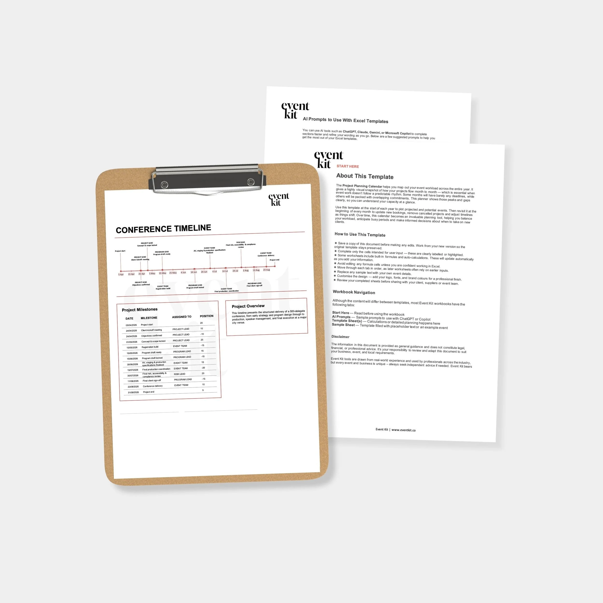 Conference Event Project Planner Template