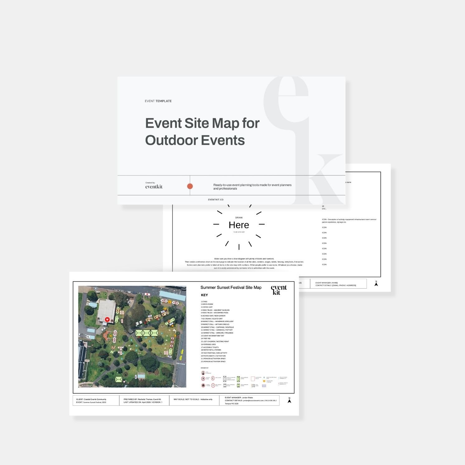 Outdoor Event Site Map Template