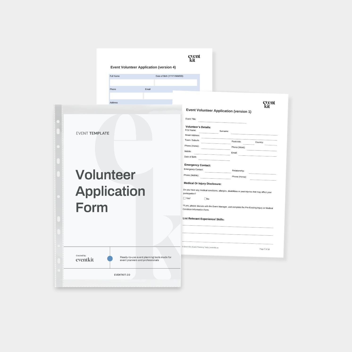 Event Volunteer Application Form Template