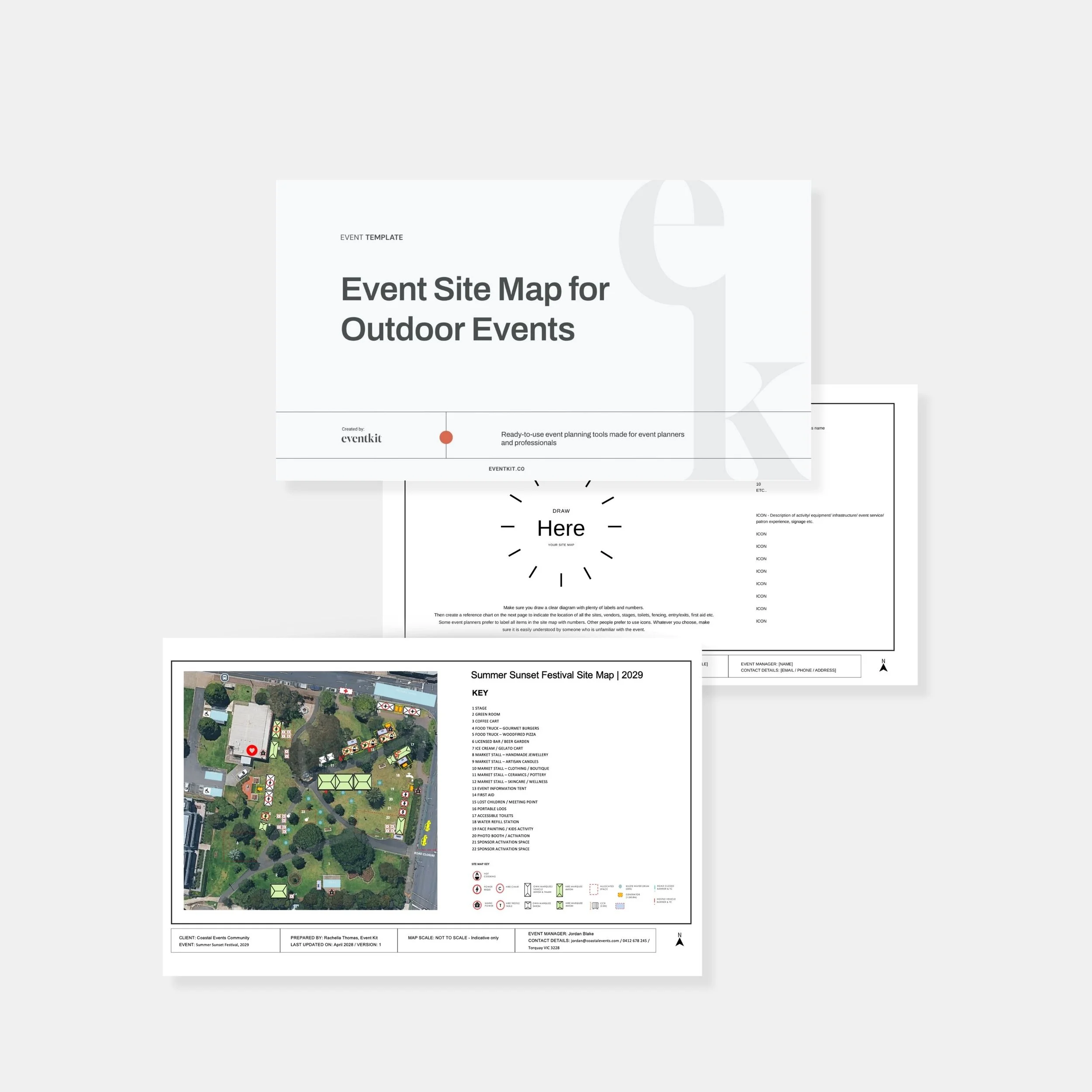 Event Site Map for Outdoor Events Template