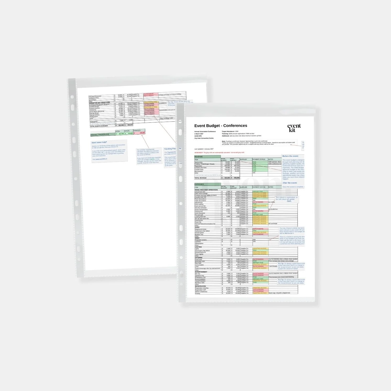 Conferences Budget Template