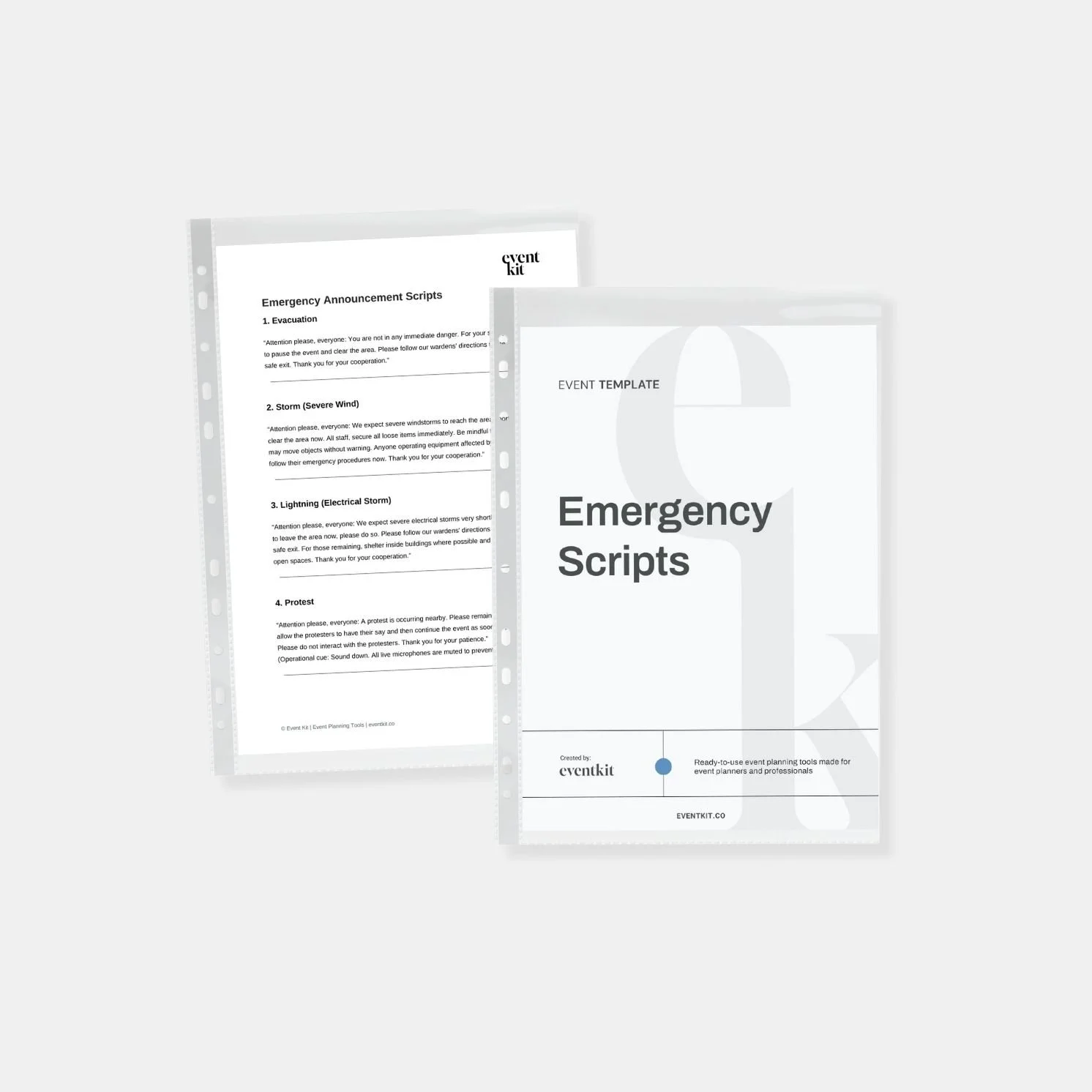 Event Emergency Announcement Scripts Template