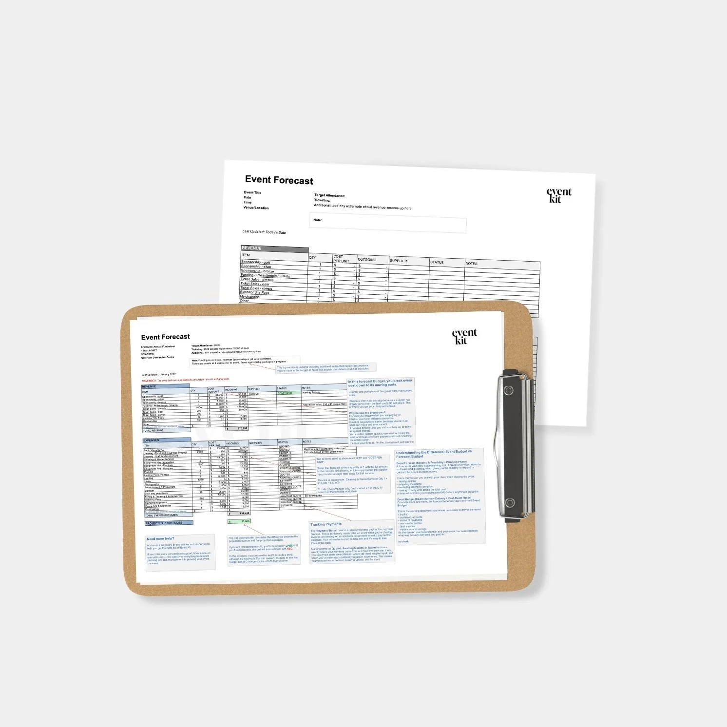 Event Forecast Budget Template