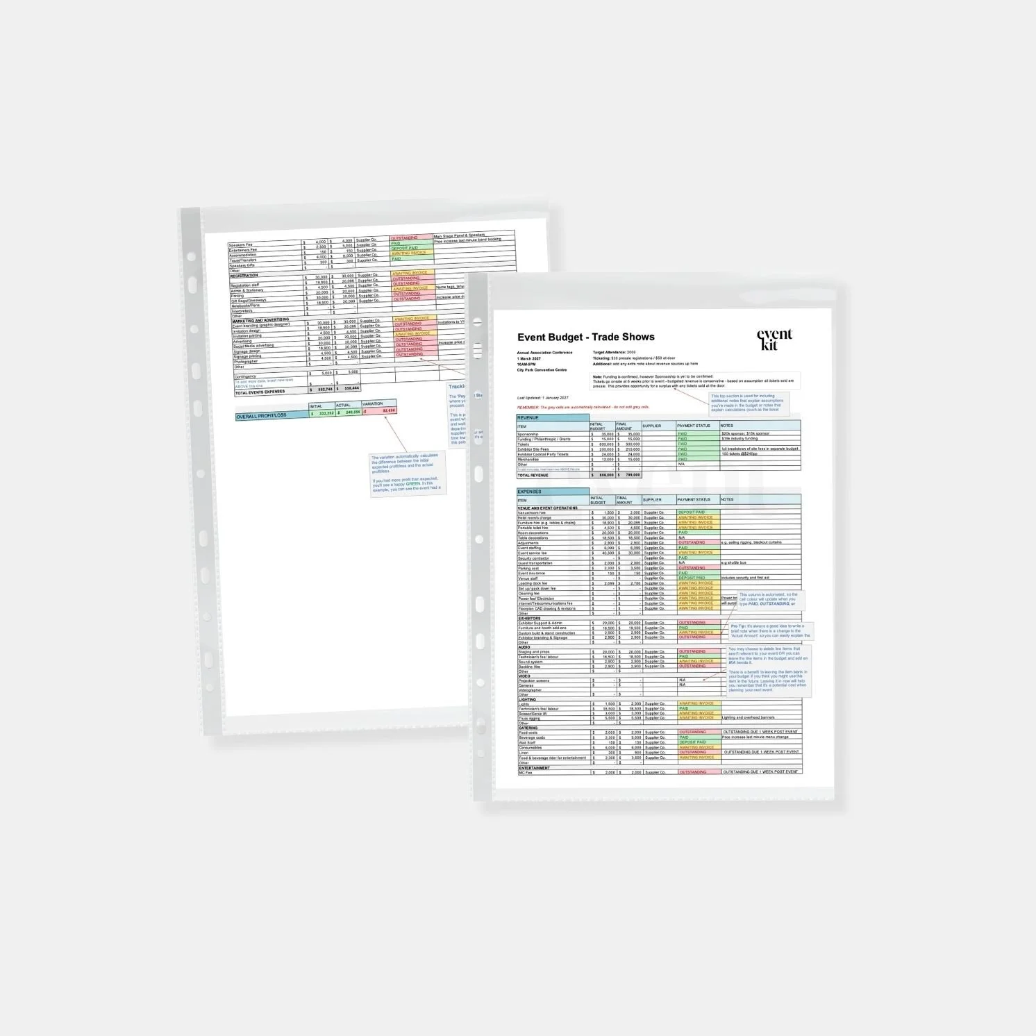 Trade Shows Budget Template