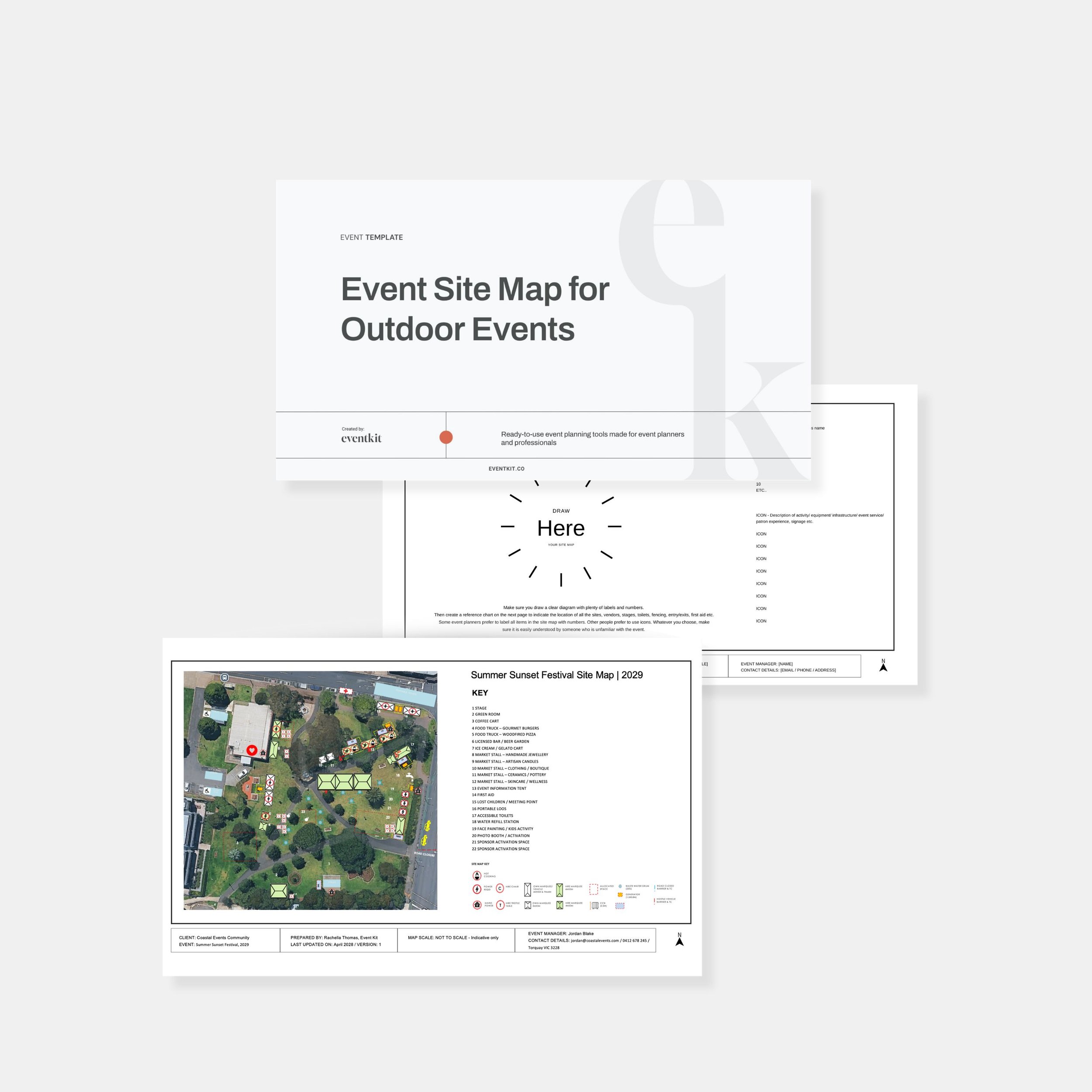Outdoor Event Site Map Template