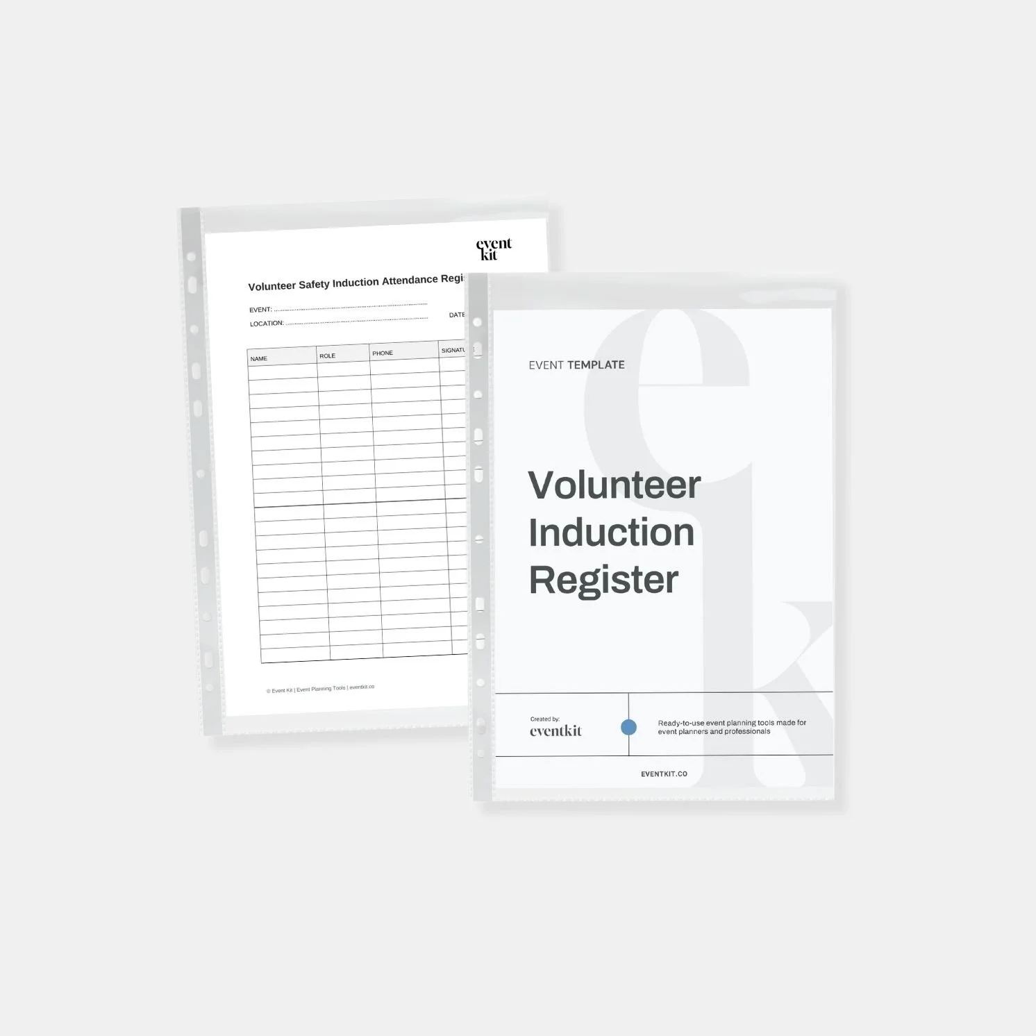 Event Volunteer Induction Register Template