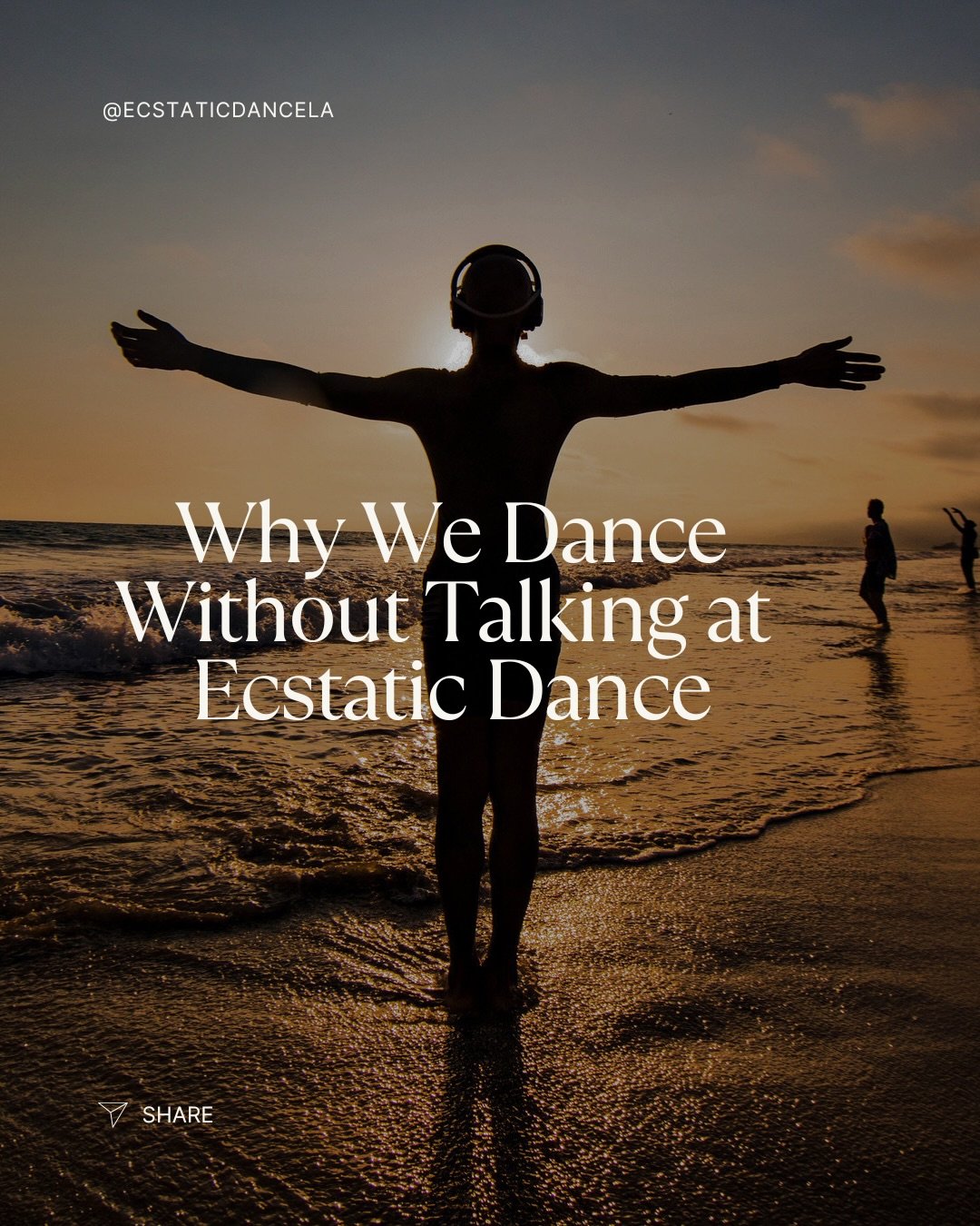 The no-talking guideline at Ecstatic Dance isn&rsquo;t about silence for silence&rsquo;s sake. It&rsquo;s about creating a space where everyone has the opportunity to drop out of the thinking mind and into the wisdom of the body.

For 90 minutes, we 