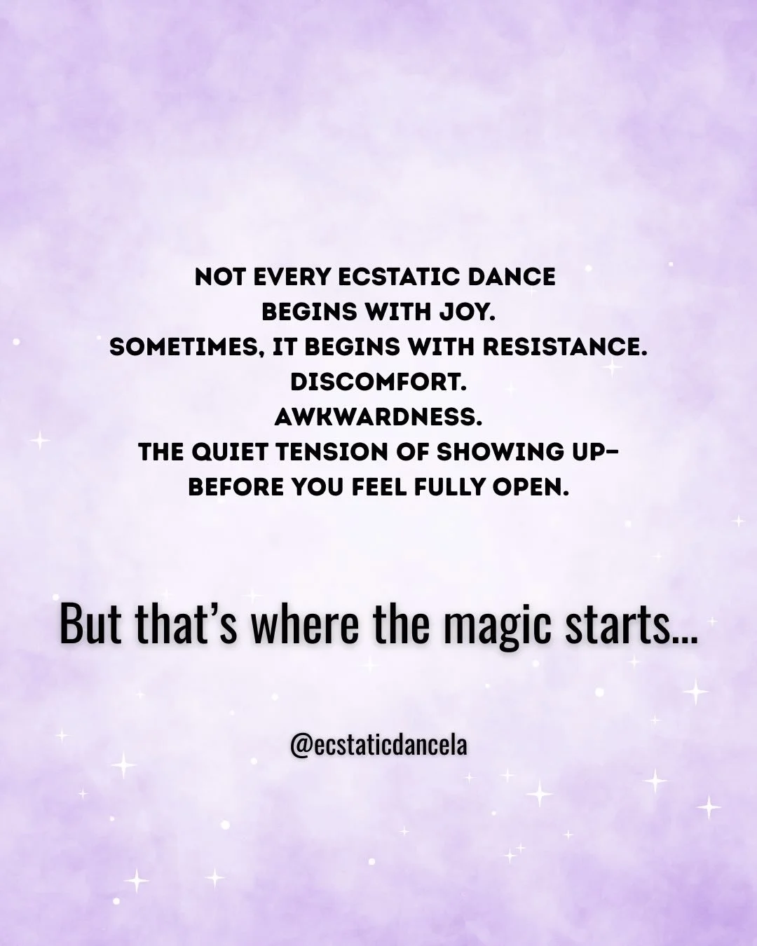 Not every dance begins with feeling ease and freedom. Sometimes, freedom is what we find along the way. ✨

There can be something powerful about staying with the awkwardness, the resistance, the vulnerability of being seen&hellip; and letting movemen